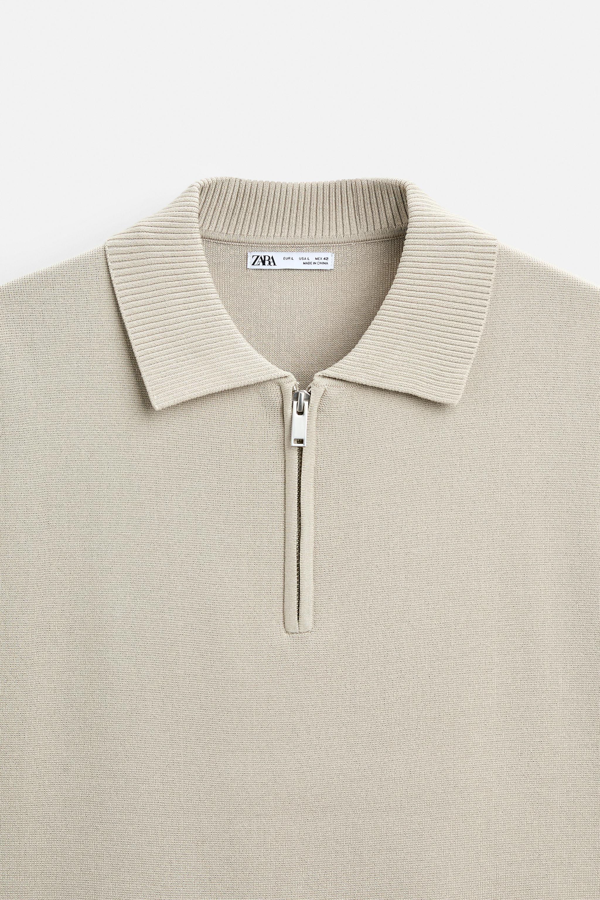 Zara QUARTER ZIP KNIT POLO | Square One