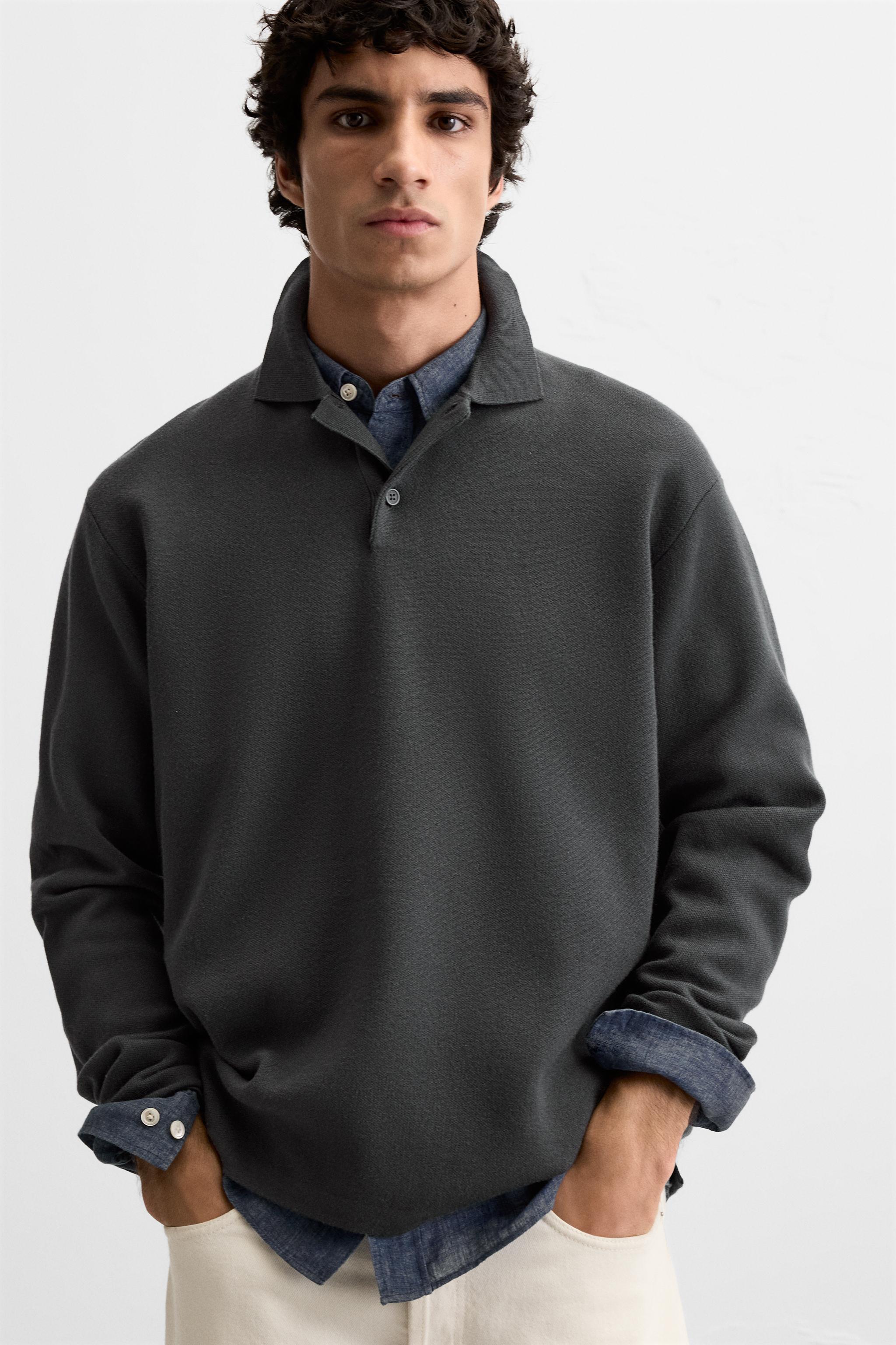 Zara VISCOSE BLEND KNIT POLO SHIRT | Yorkdale Mall
