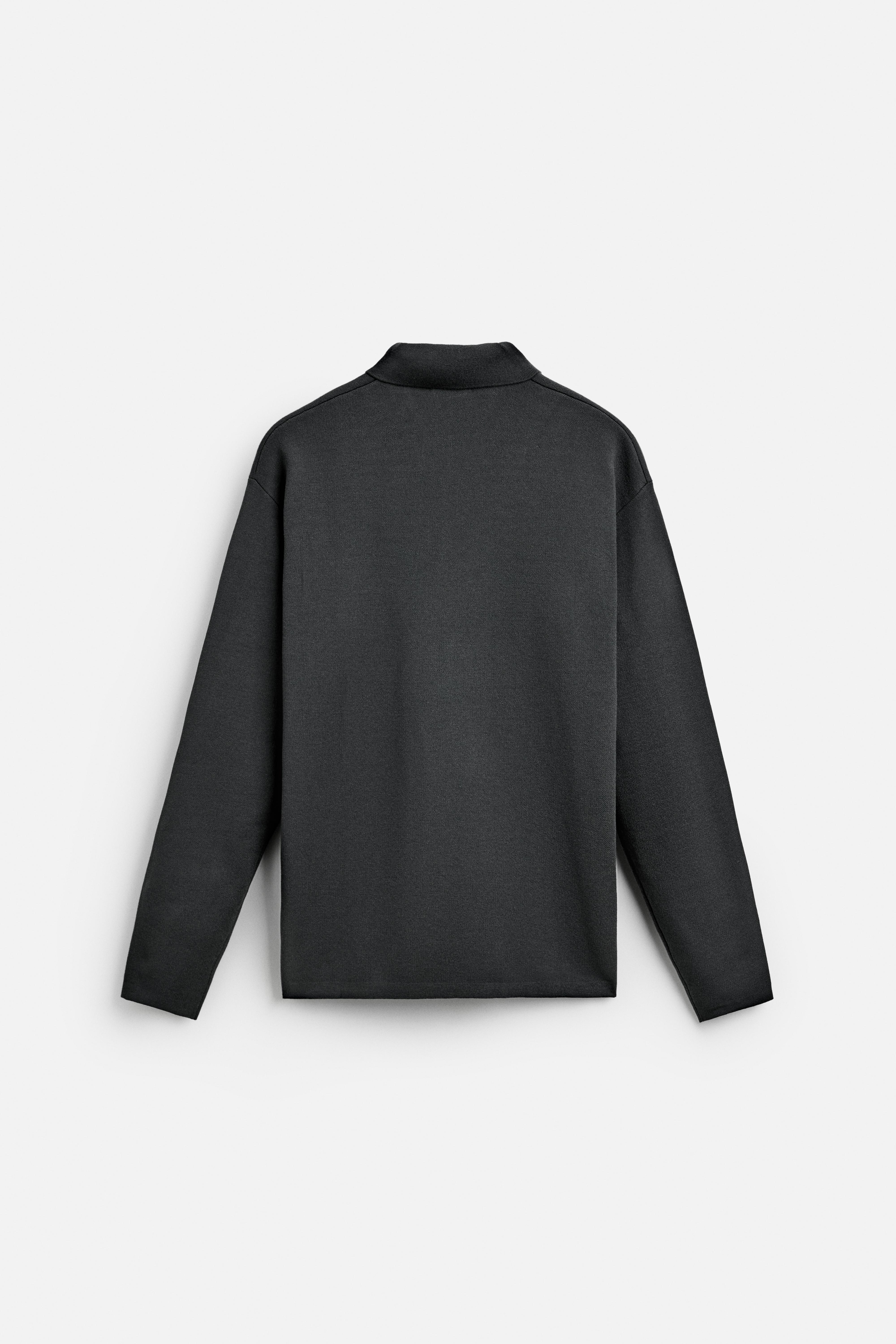 FASHIRU wool blend polo knit sweater 黒 Women's Wool Blend Boucle Polo Sweater | Fall Knitwear