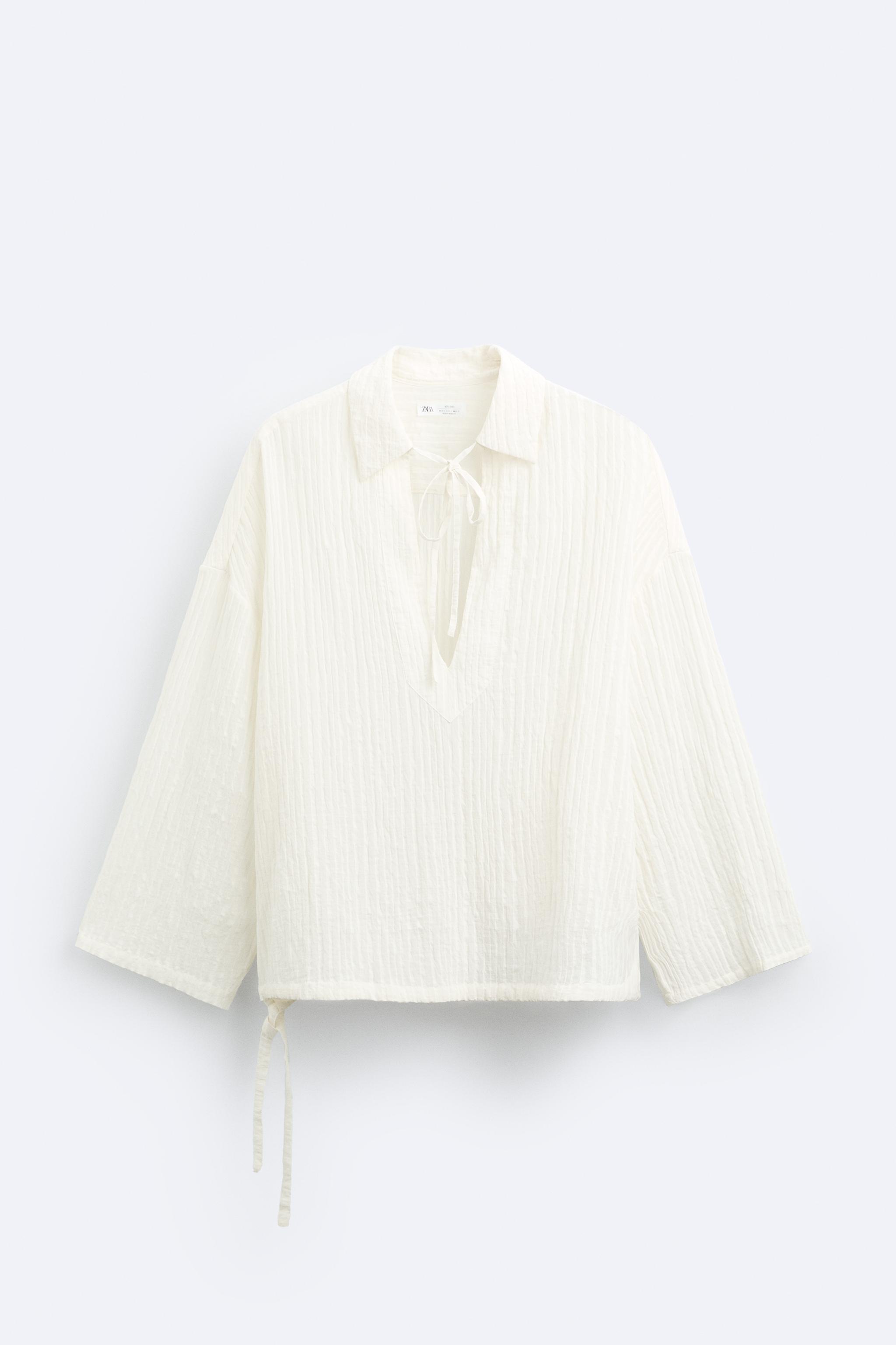 大人も着やすいシンプルファッション Zara LIMITED EDITION STRIPED JACQUARD SHIRT | Yorkdale Mall トップス