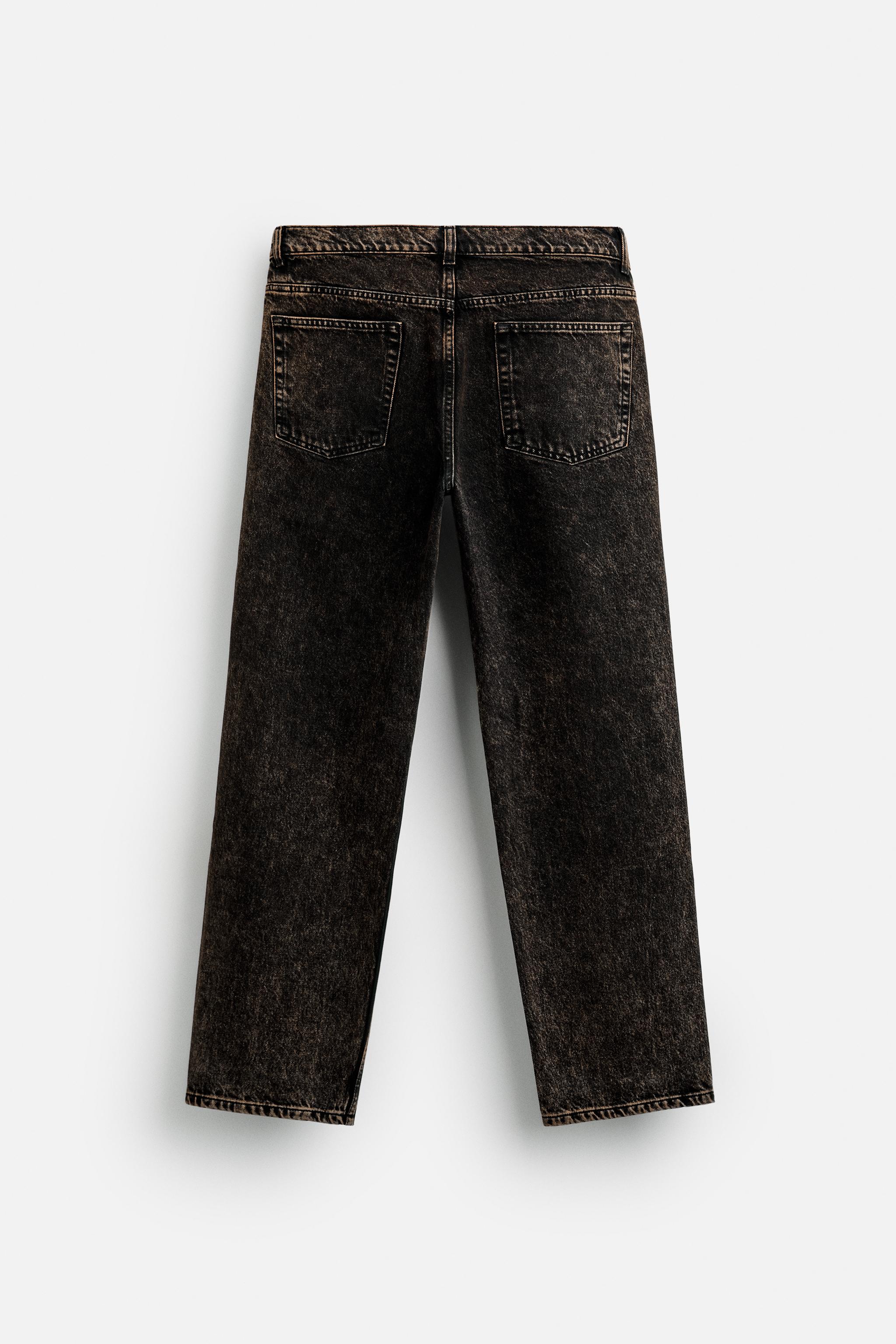 zara limited edition baggy fit denim 黒 BAGGY FIT JEANS - Charcoal 