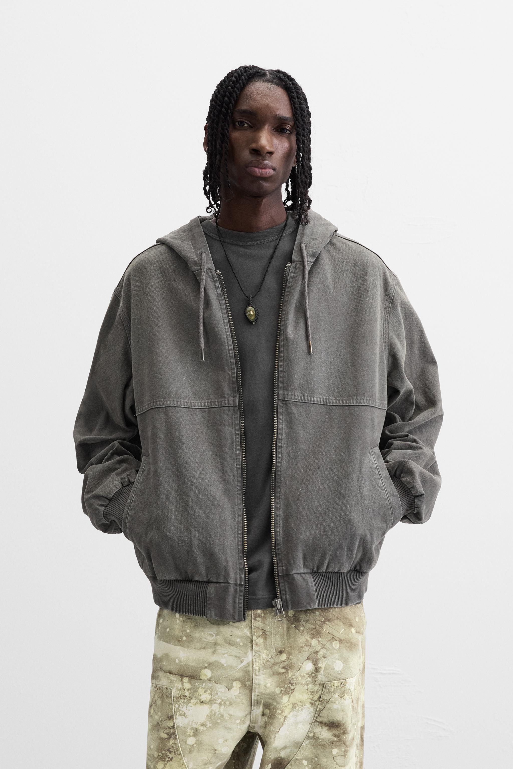 Zara WASHED HOODED JACKET | Yorkdale Mall