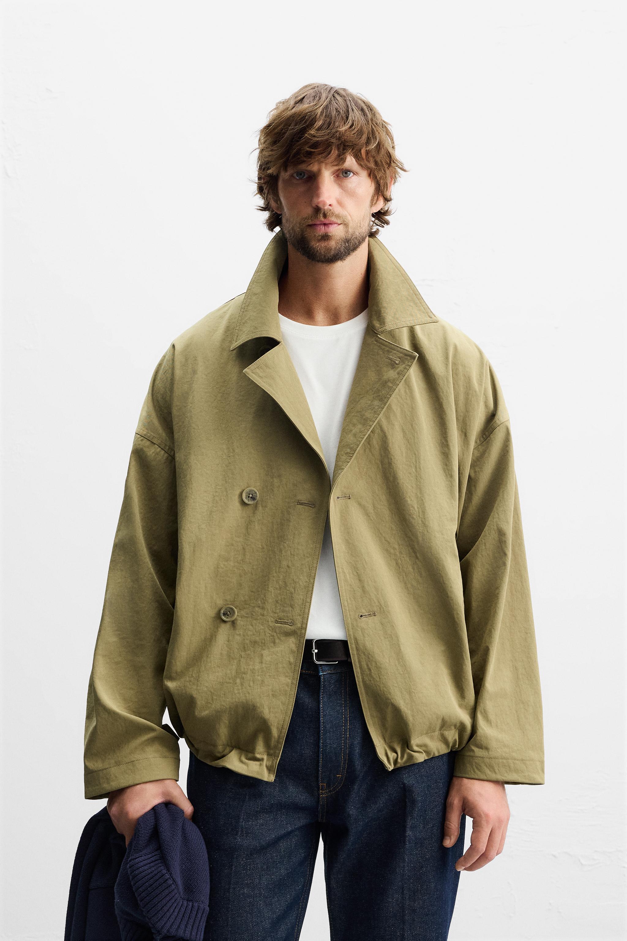 Zara SHORT TECHNICAL FABRIC TRENCH COAT | Square One Zara SHORT TECHNICAL FABRIC TRENCH COAT | Square One