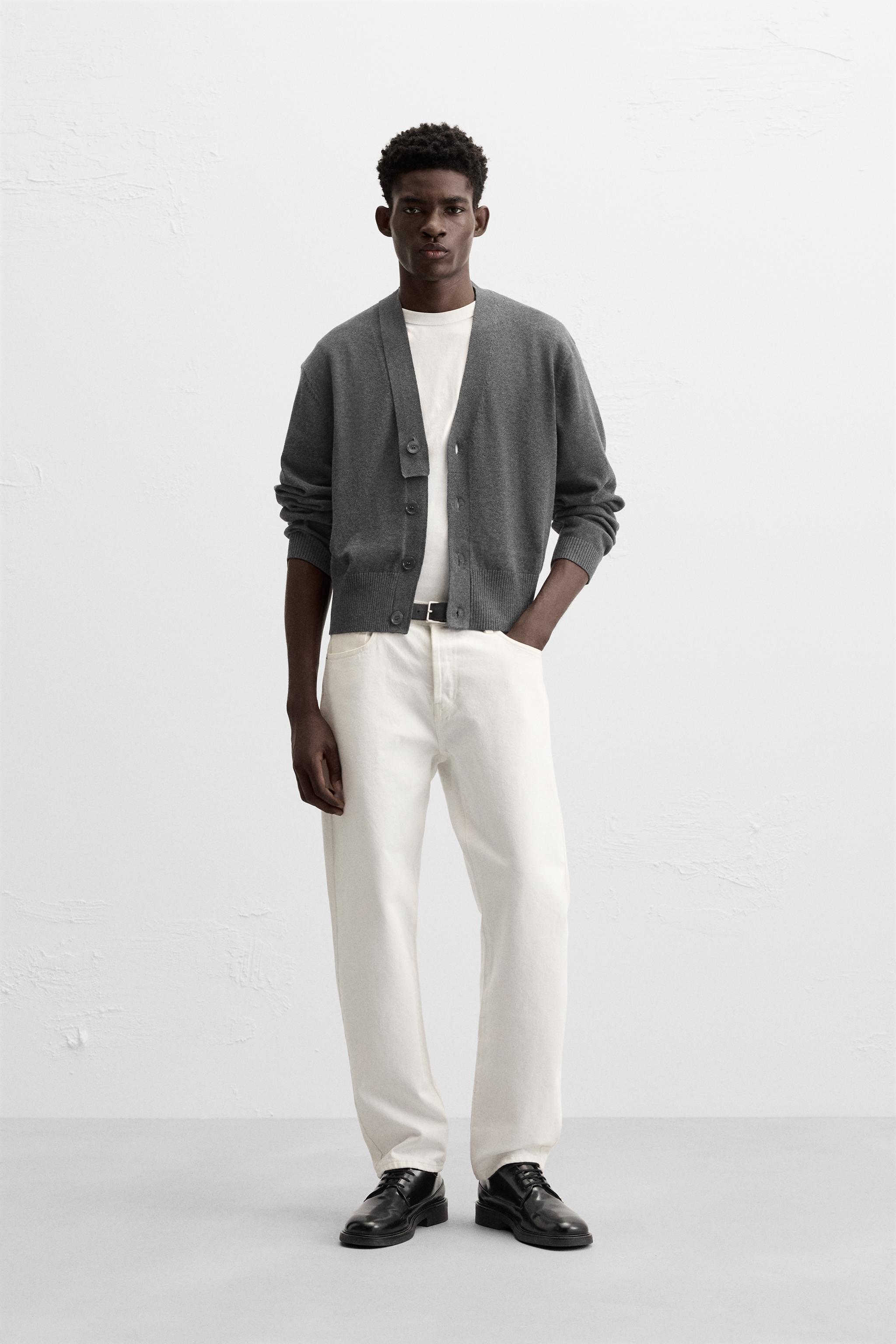 ASYMMETRICAL COLLAR CARDIGAN