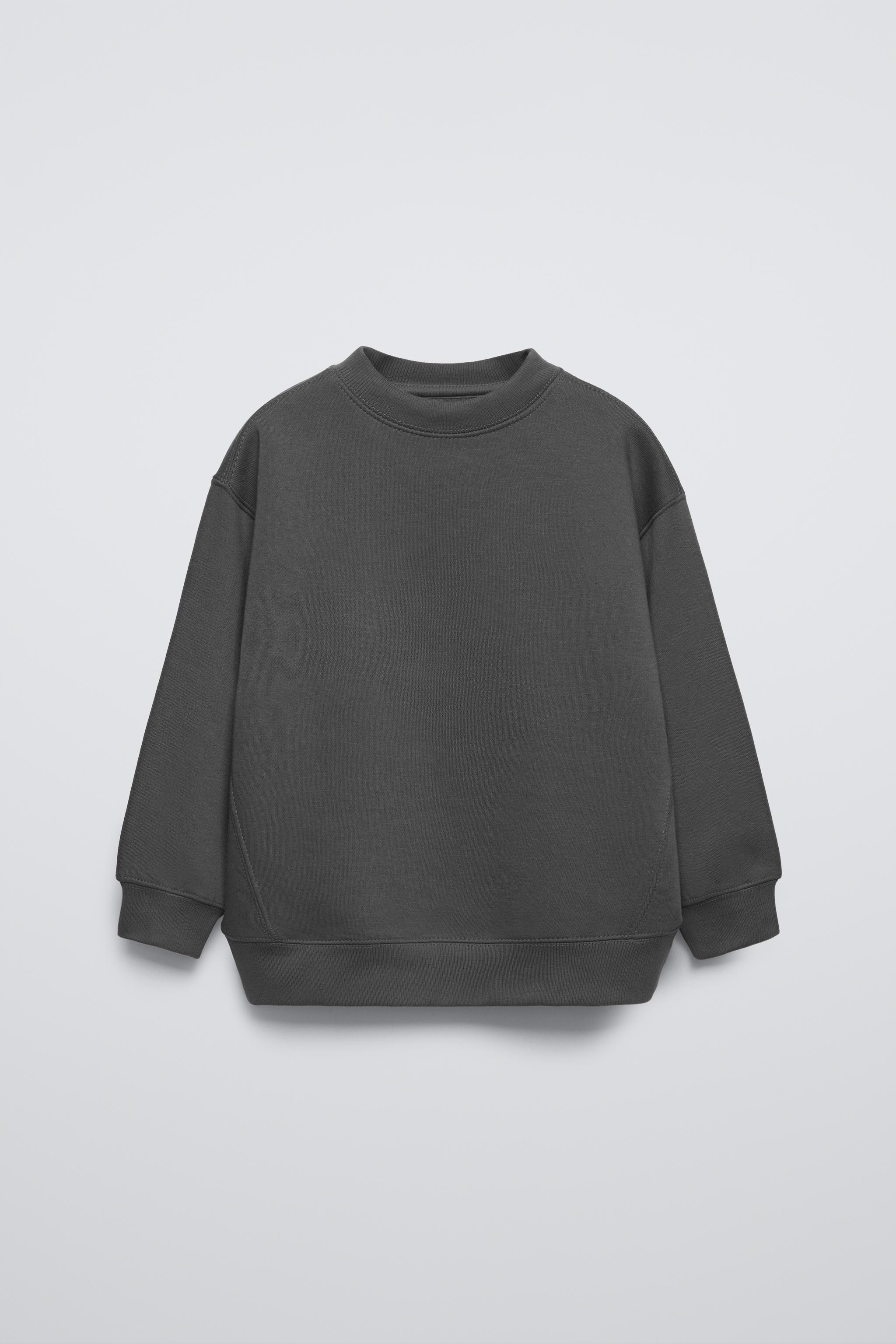 ☻R☻様 ZARA MAN LONG LENGTH ASYMMETRIC SWEATSHIRT M,L,XL BLACK REF