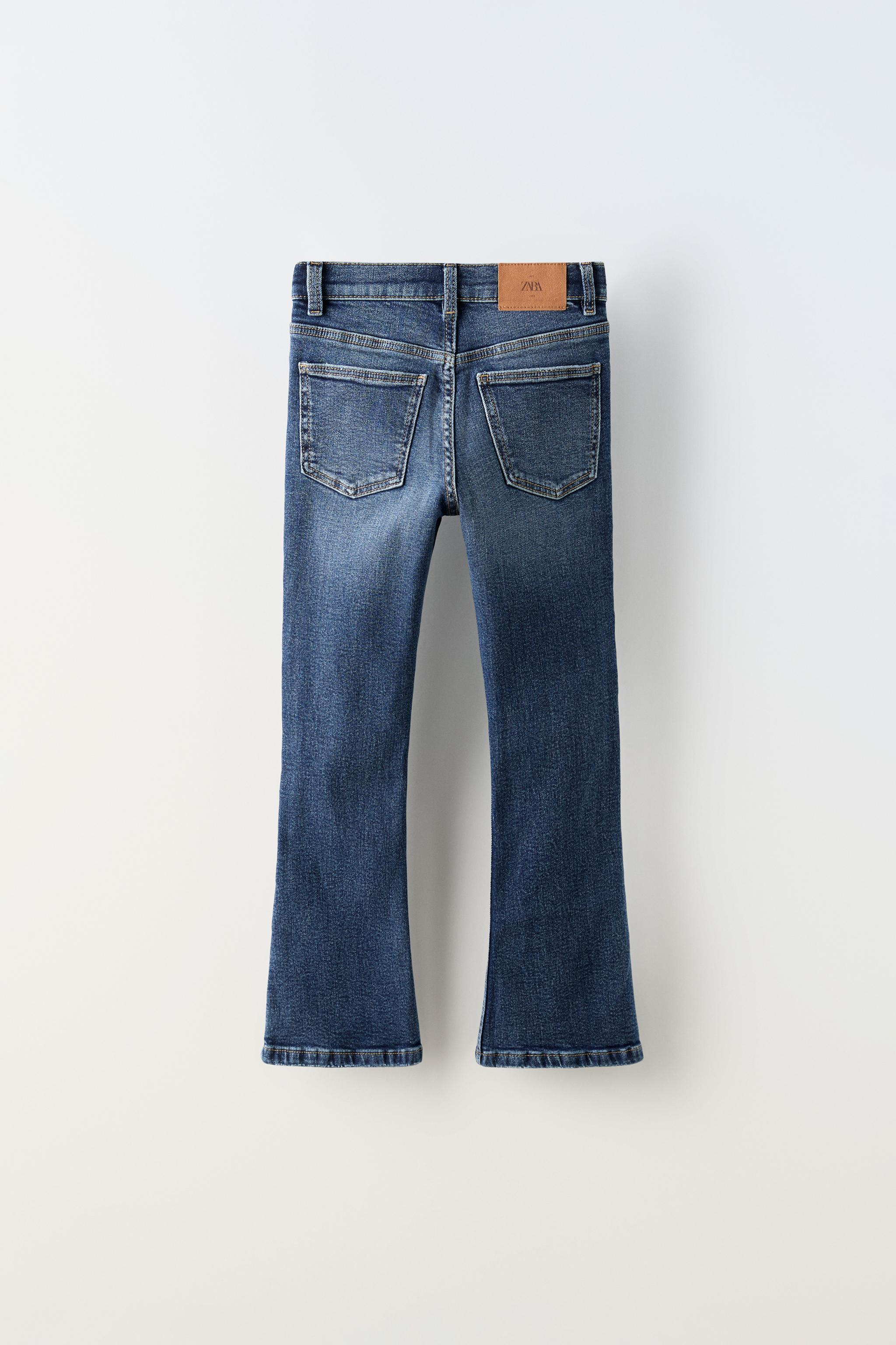【ZARA】RIDERS FLARED FIT DENIM PANTS JP30 Zara TRF Mid Rise Full Length Flare Pants Black Jeans 38/6