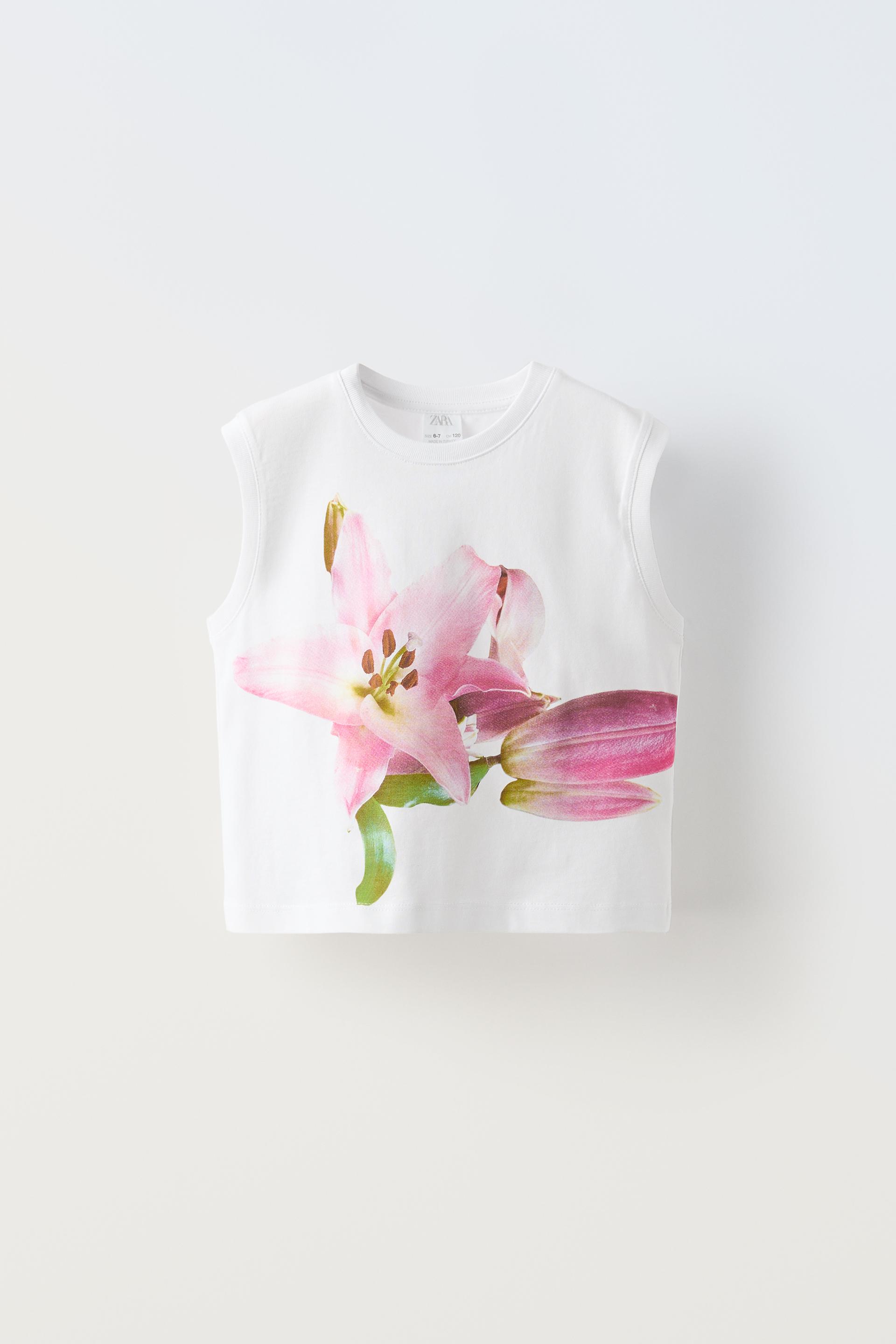 Zara Flower Print Tank Top International Shipping
