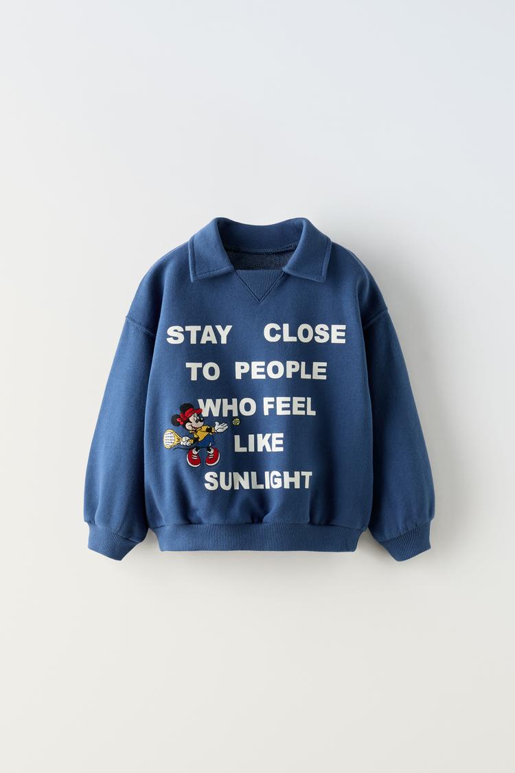 EMBROIDERED TEXT MINNIE MOUSE © DISNEY SWEATSHIRT