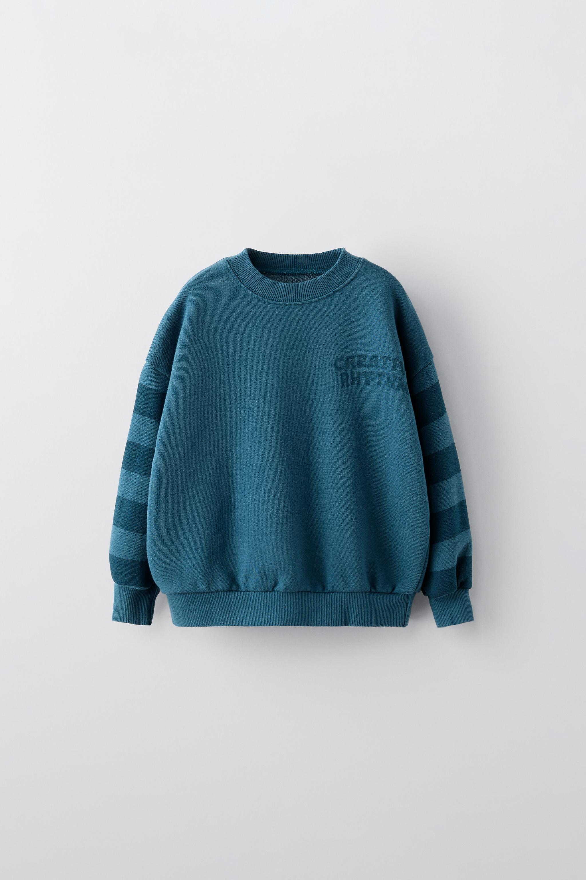 STRIPED SLEEVES SWEATSHIRT