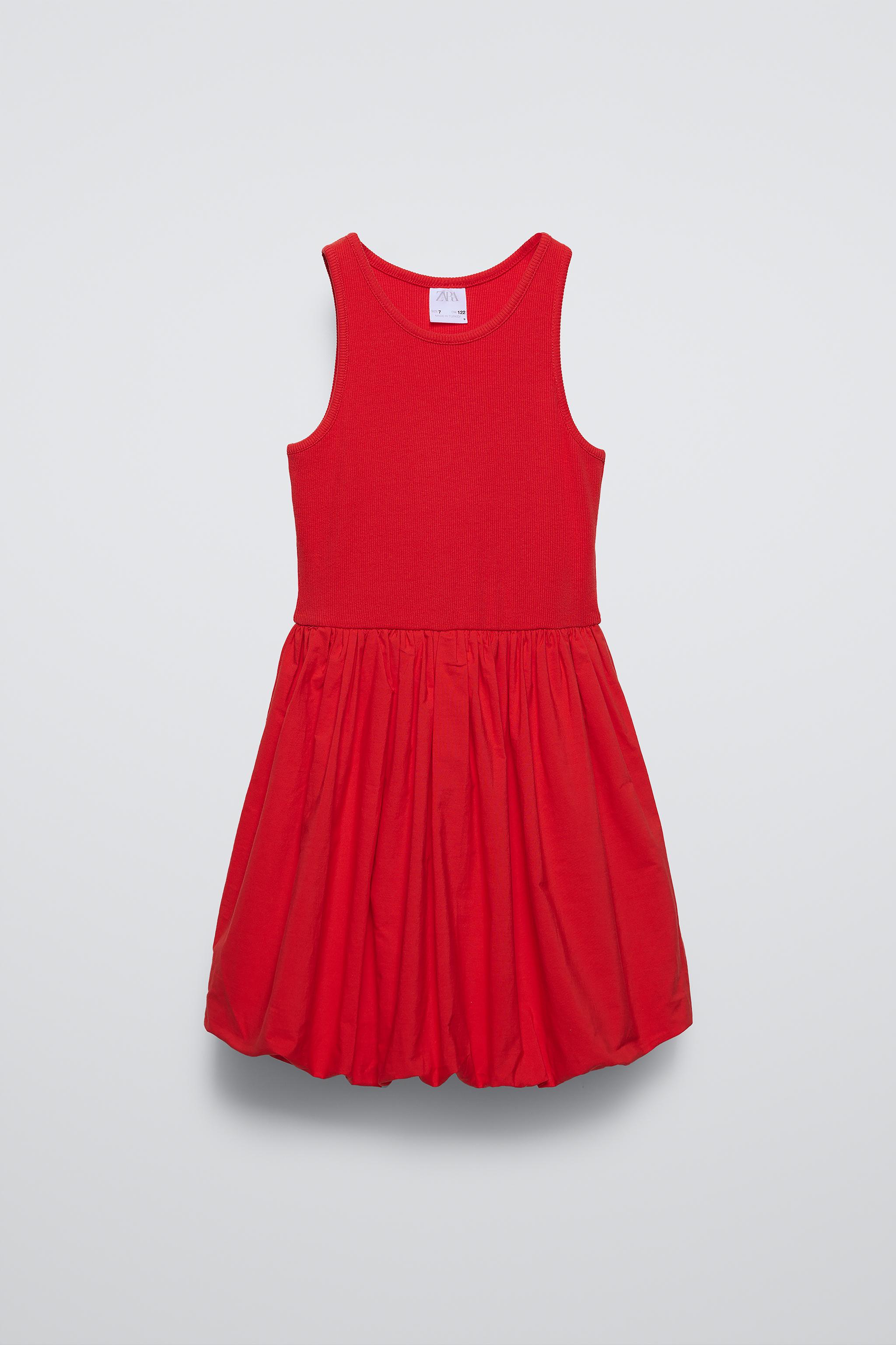 RIBBED BALLOON DRESS