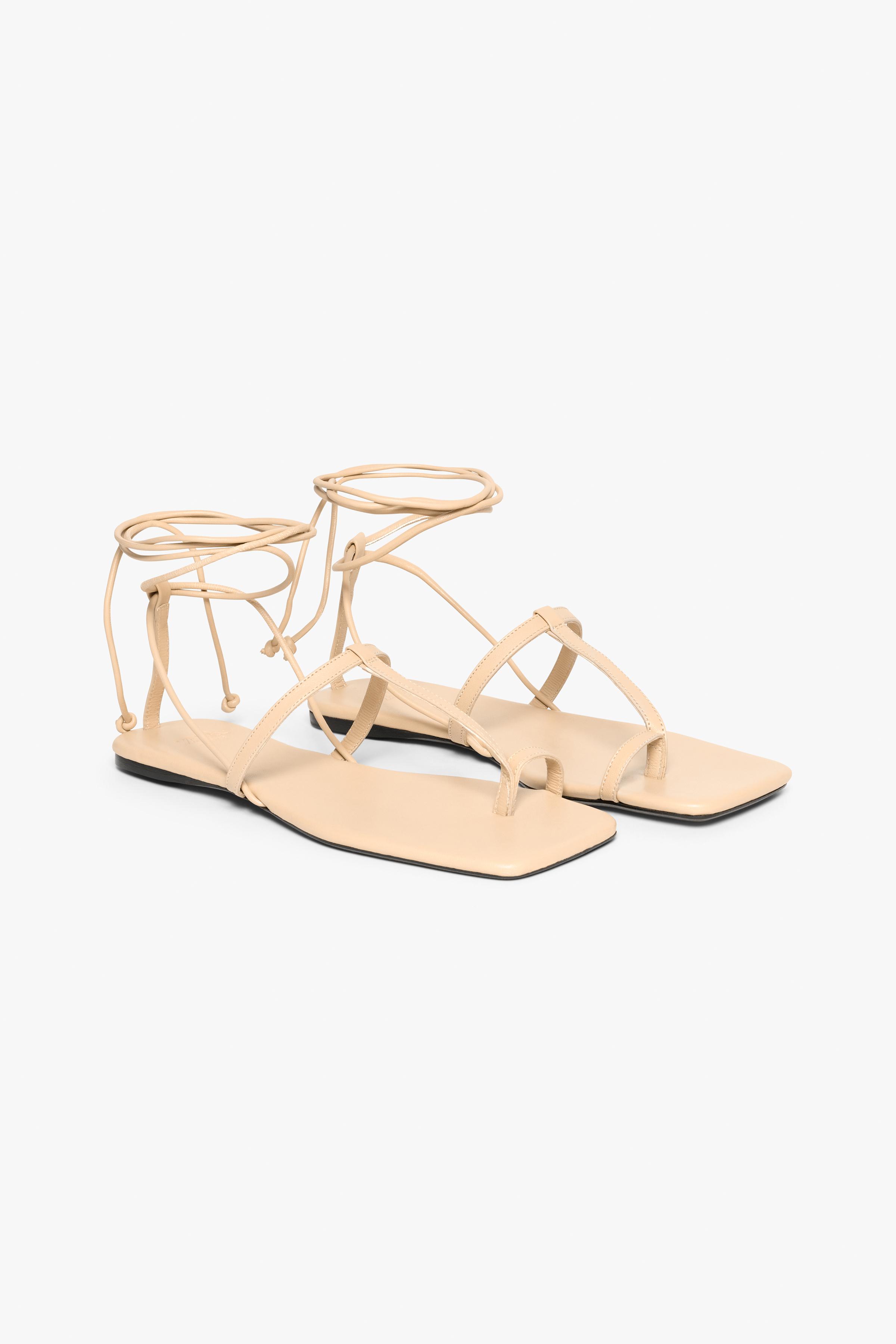 TIED FLAT LEATHER SANDALS ZARA ICONS LIMITED EDITION