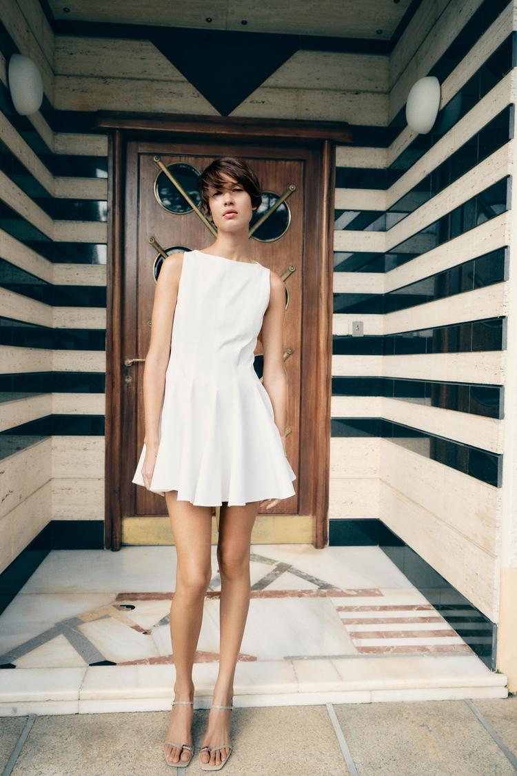 godet mini dress zw collection GODET MINI DRESS ZW COLLECTION