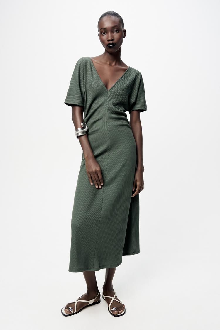 SIDE DRAPED DRESS