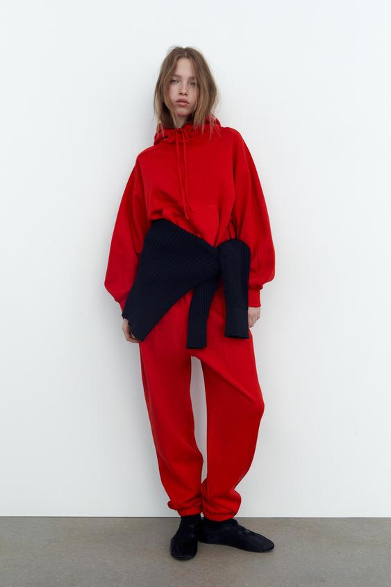 JOGGER TROUSERS AND HOODIE CO ORD ZARA Singapore