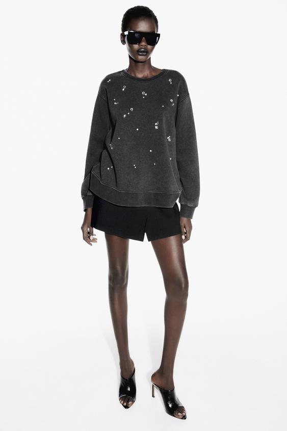 Zara washed sweatshirt Clearance