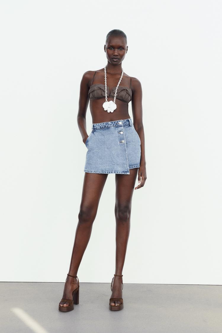 Z1975 WRAP DENIM SKORT