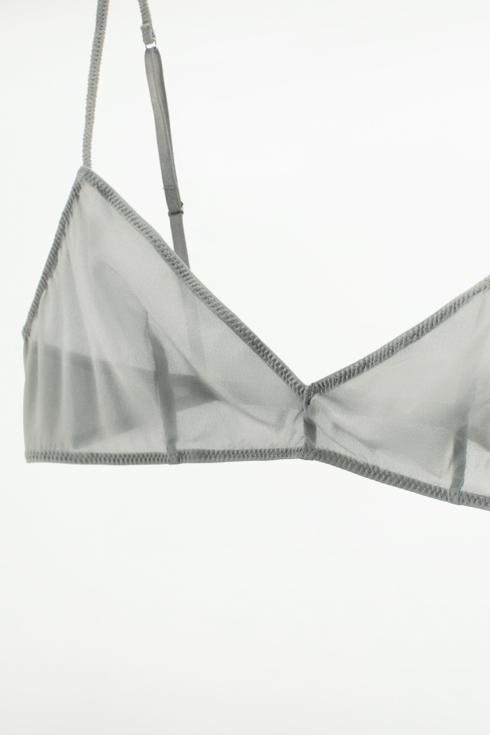 Triangular Bras Zara Silk Blend Triangular Bra International Shipping