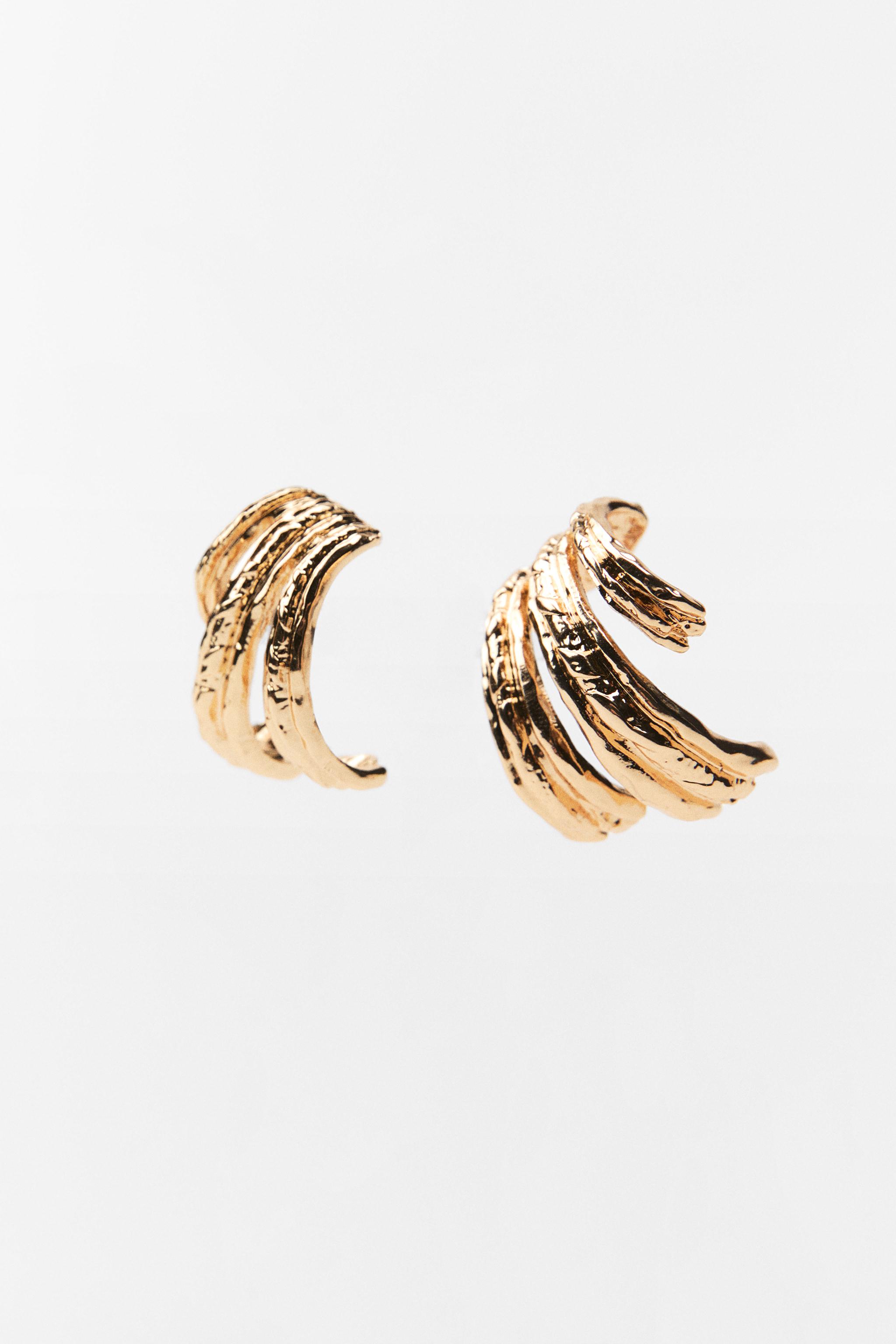 TRIPLE METAL EARRINGS