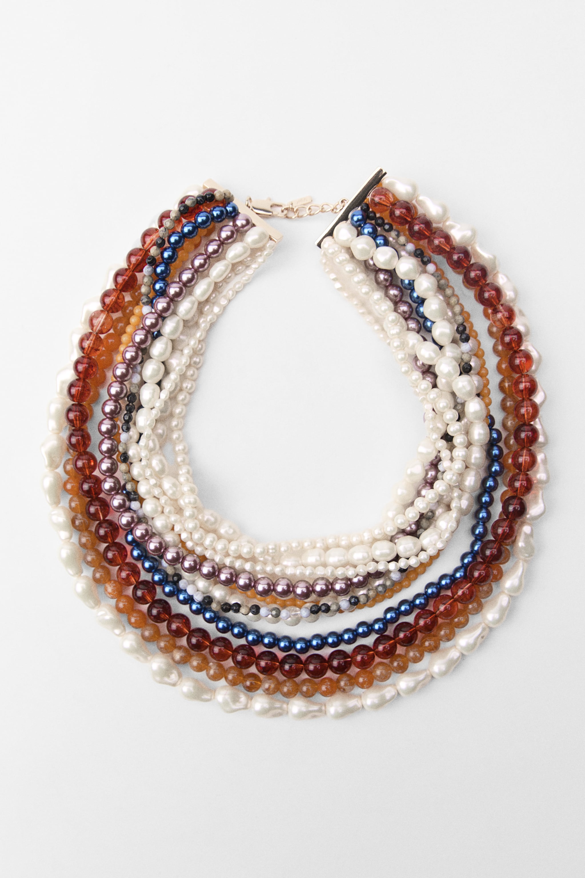COLORFUL PEARL AND BEAD NECKLACE