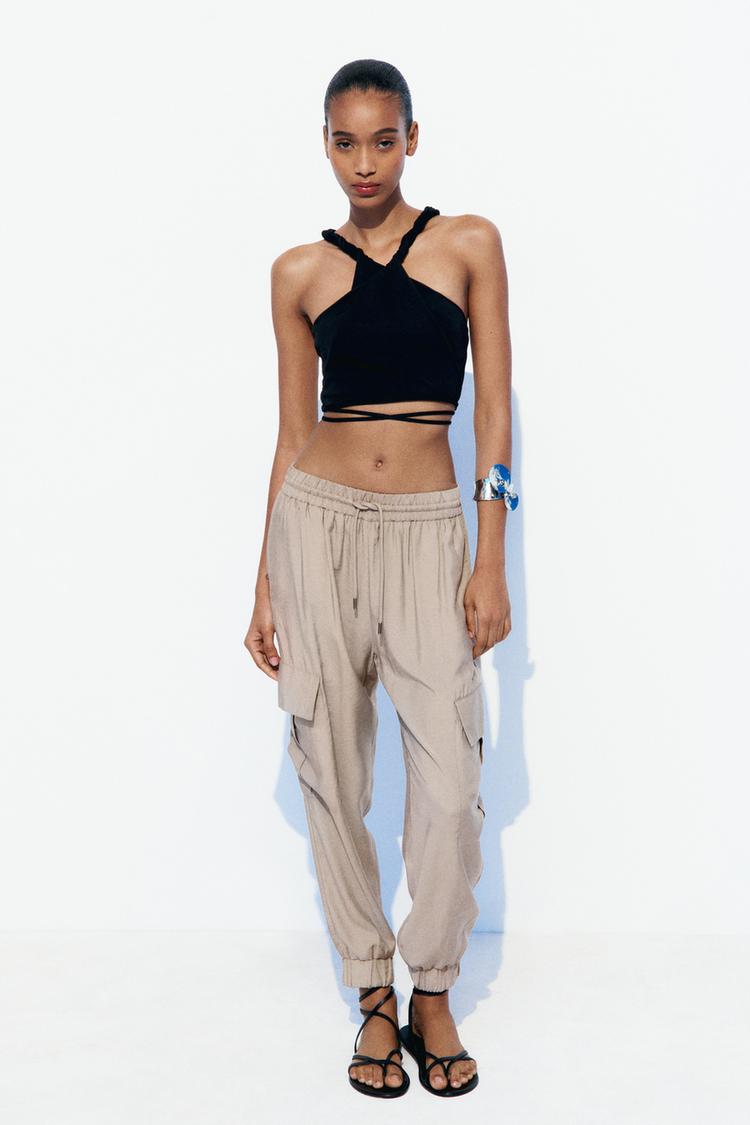 ELASTIC WAIST CARGO PANTS