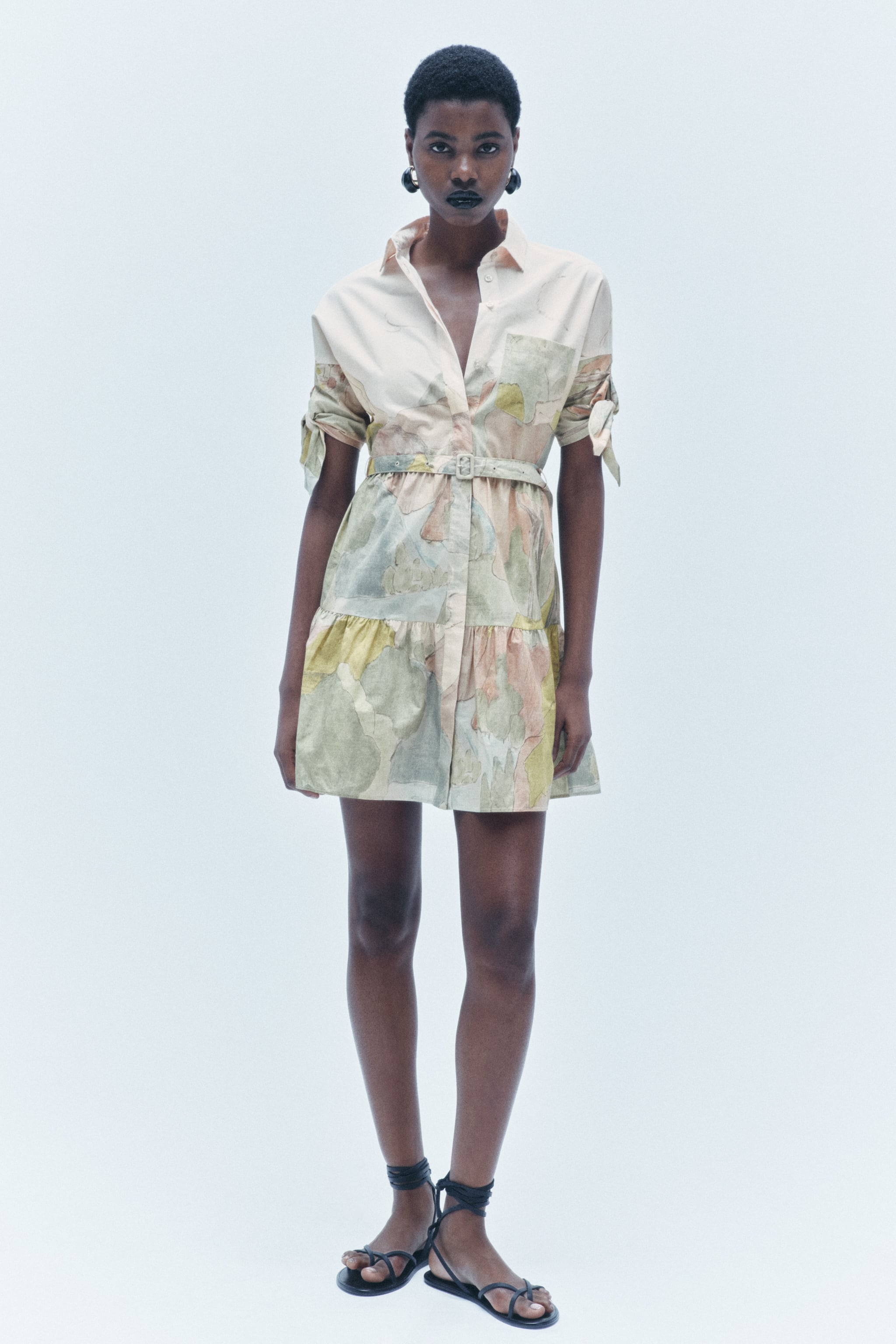 PRINTED SHORT DRESS ZW COLLECTION