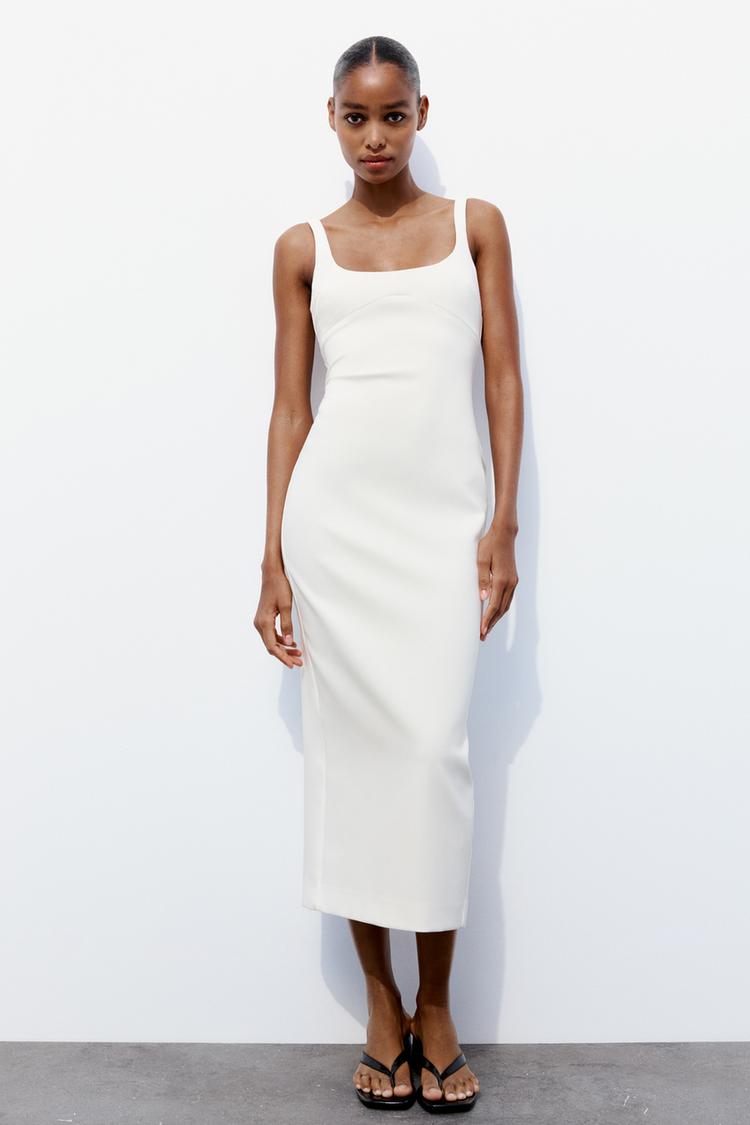 MID-LENGTH TAILORED DRESS