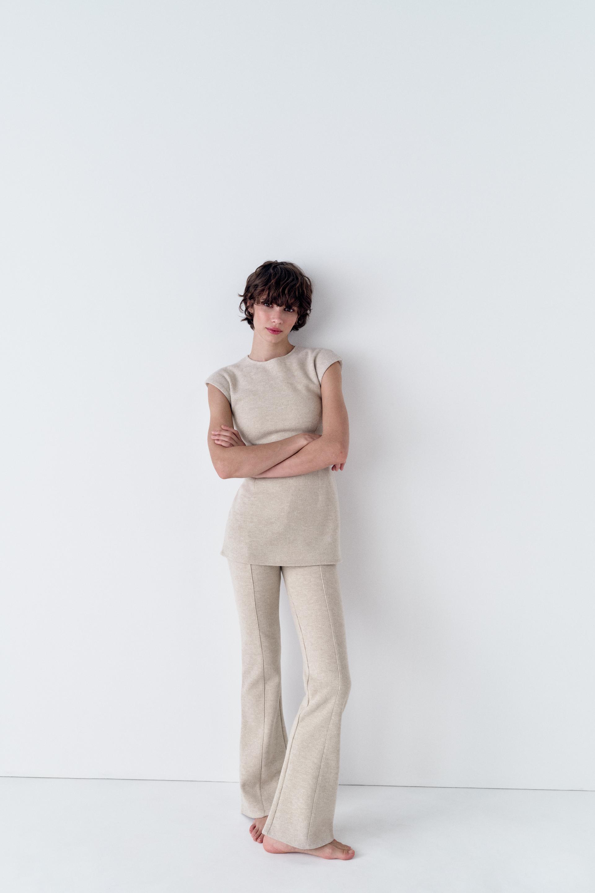 Zara Jeans Rib Zara Flared Rib Pants International Shipping