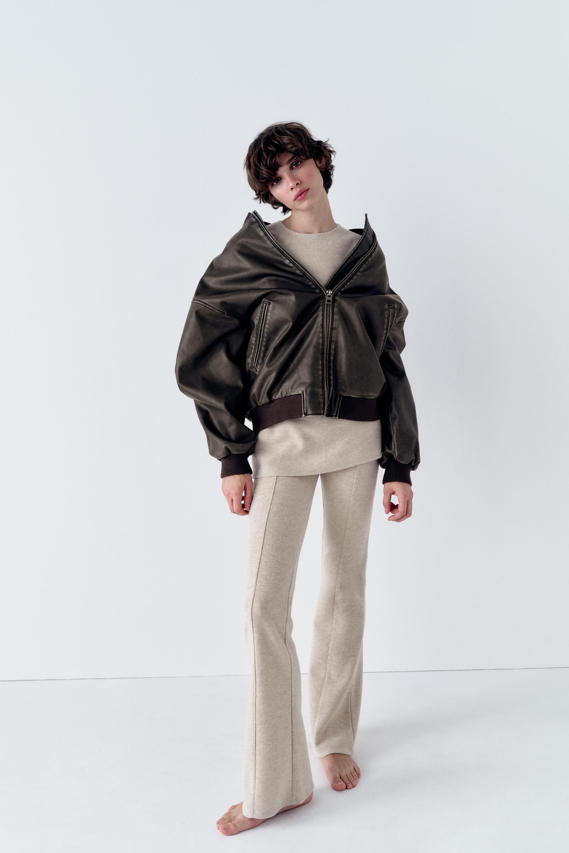 Zara Jeans Rib Zara Flared Rib Pants International Shipping