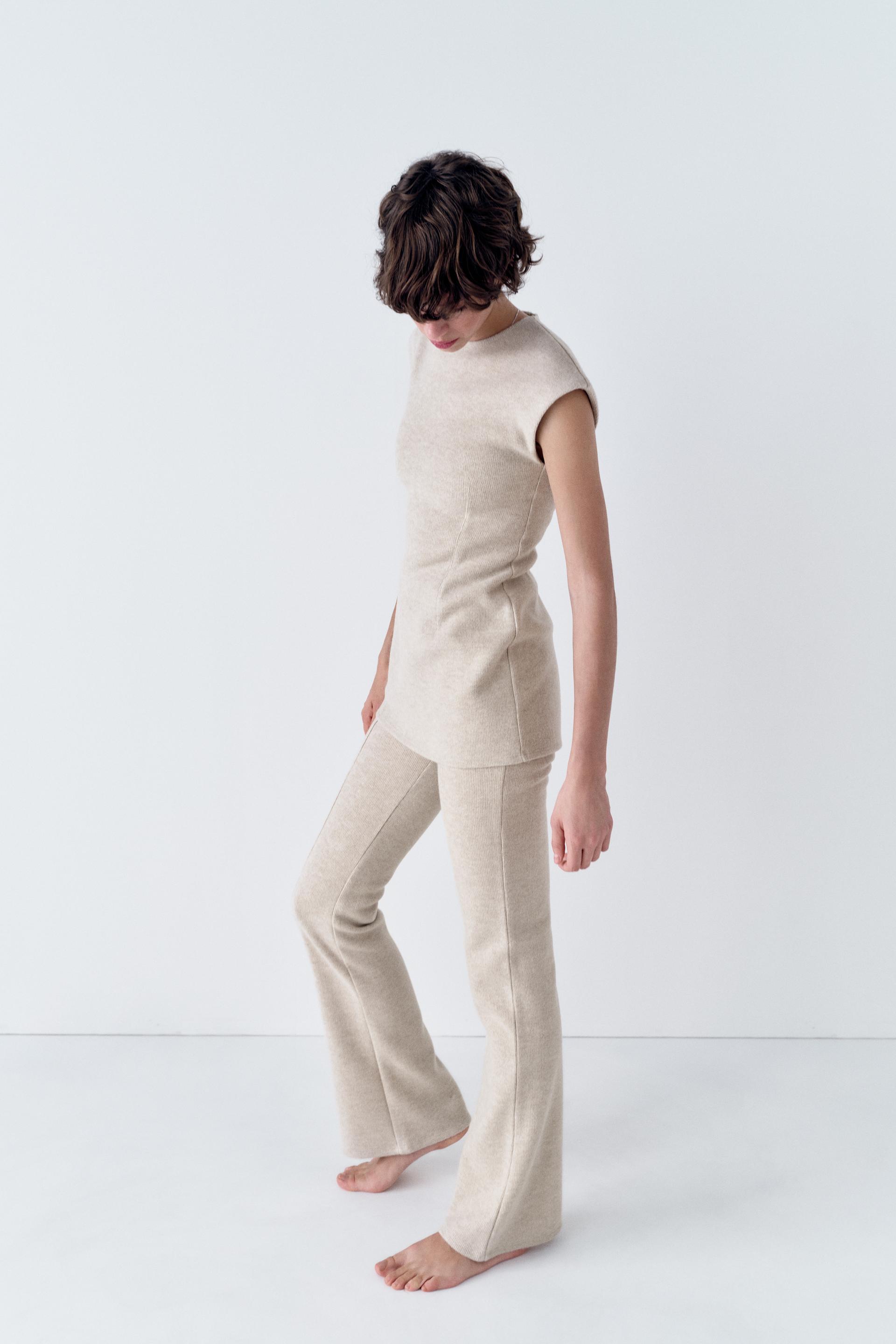 Zara Jeans Rib Zara Flared Rib Pants International Shipping