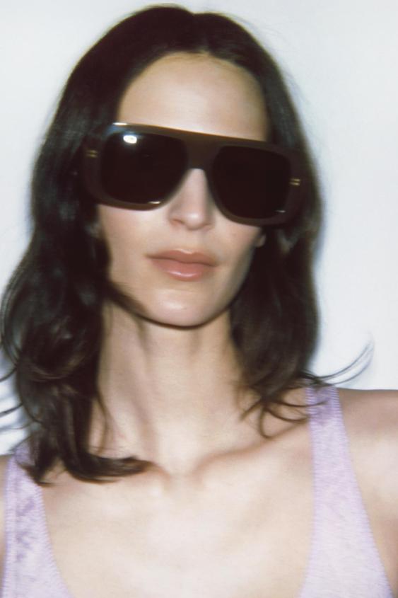 SHIELD SUNGLASSES Olive green ZARA Australia