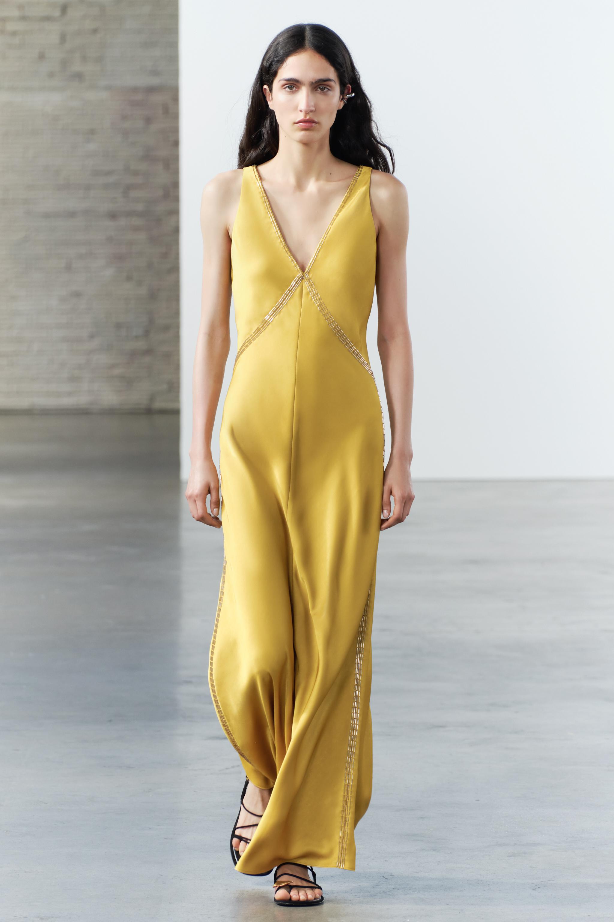 SATIN EFFECT SLIP DRESS ZW COLLECTION