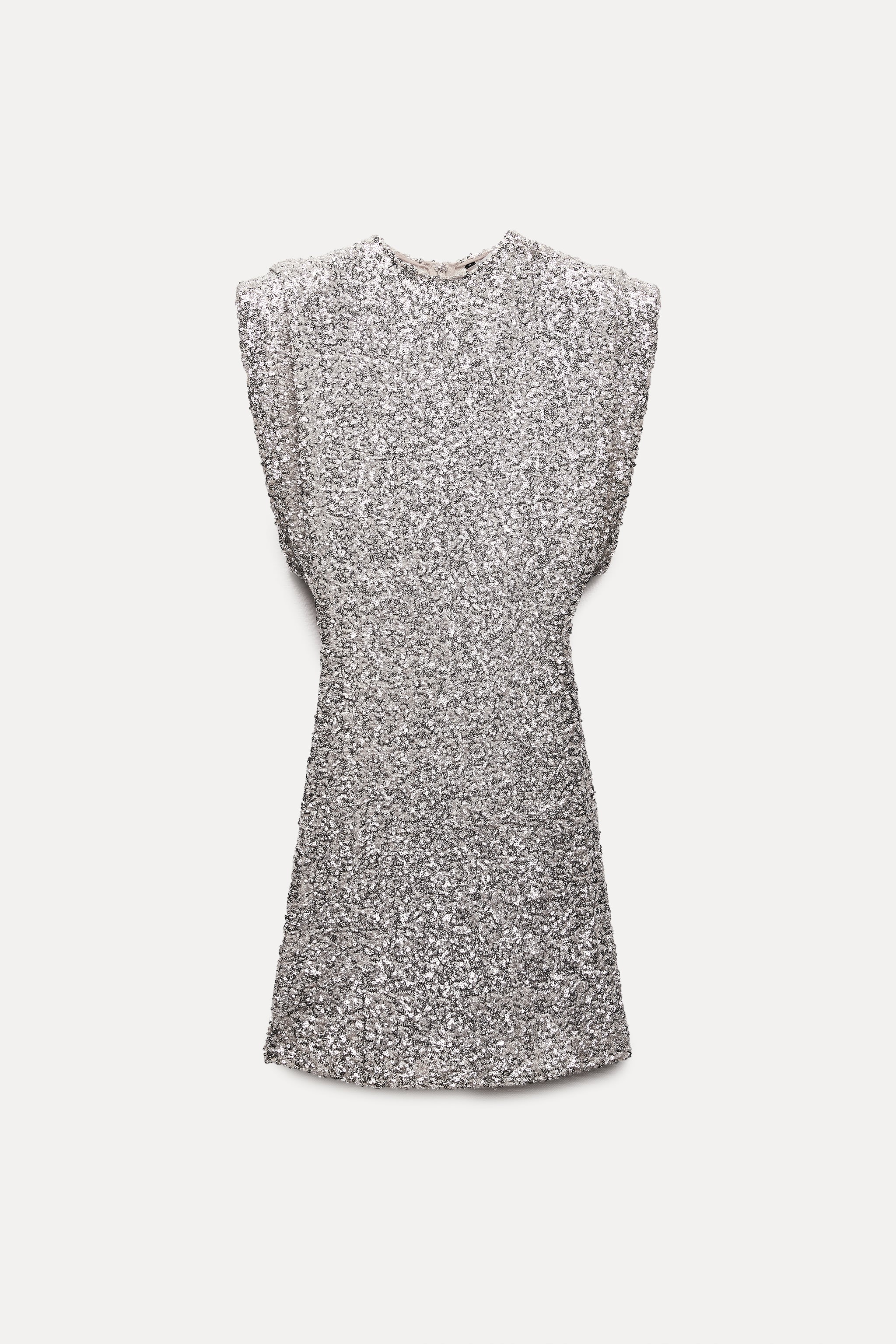 SHOULDER PADS SEQUIN DRESS ZW COLLECTION