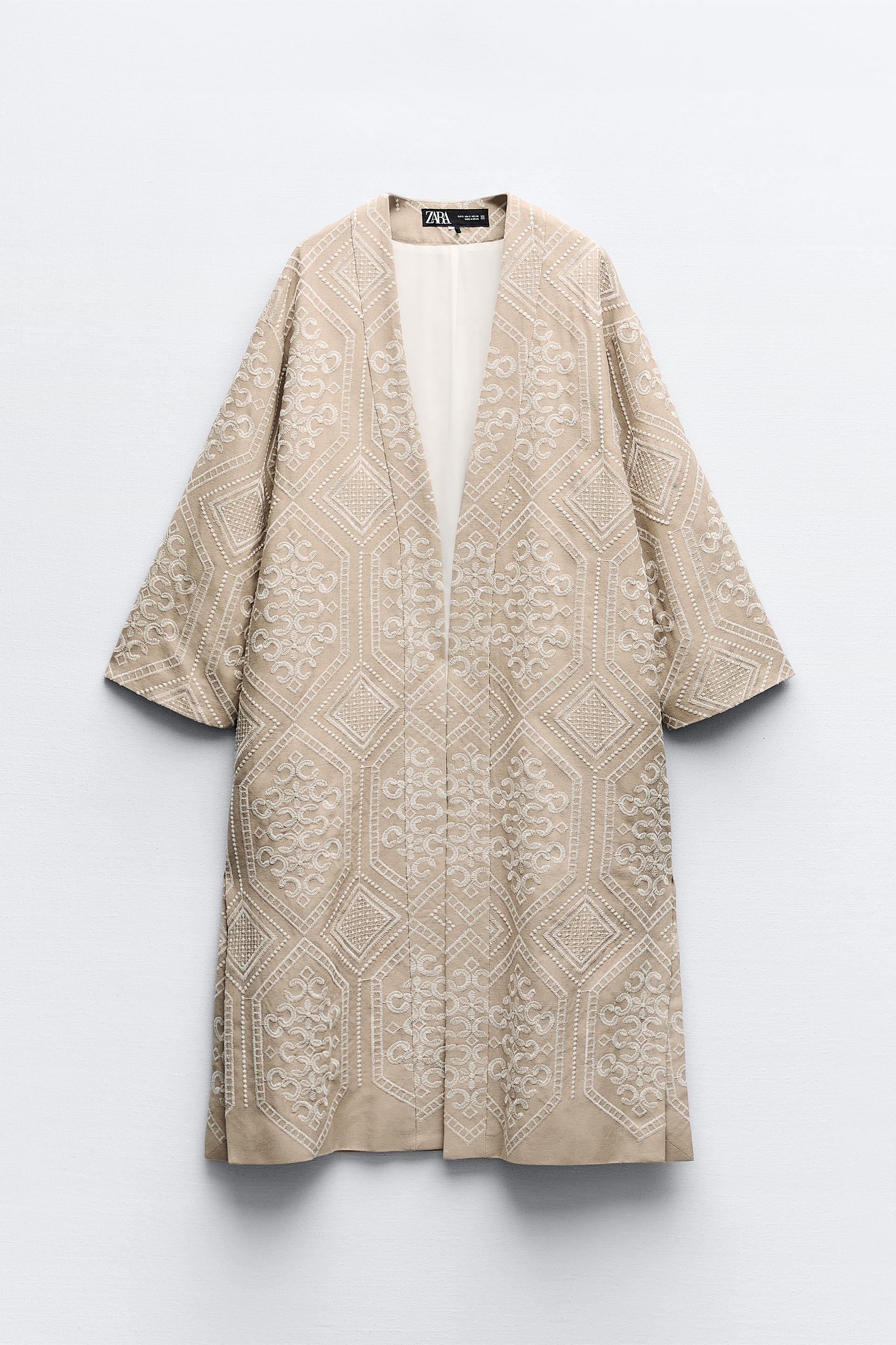 Chimono Zara Long Embroidered Kimono International Shipping