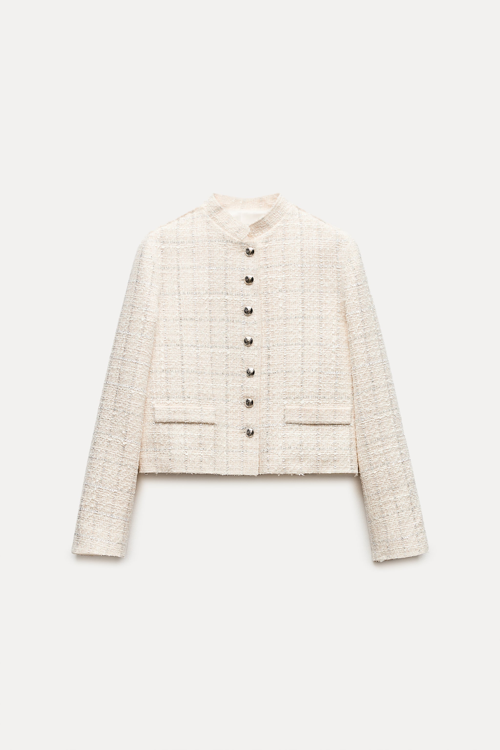 TEXTURED CROPPED JACKET ZW COLLECTION