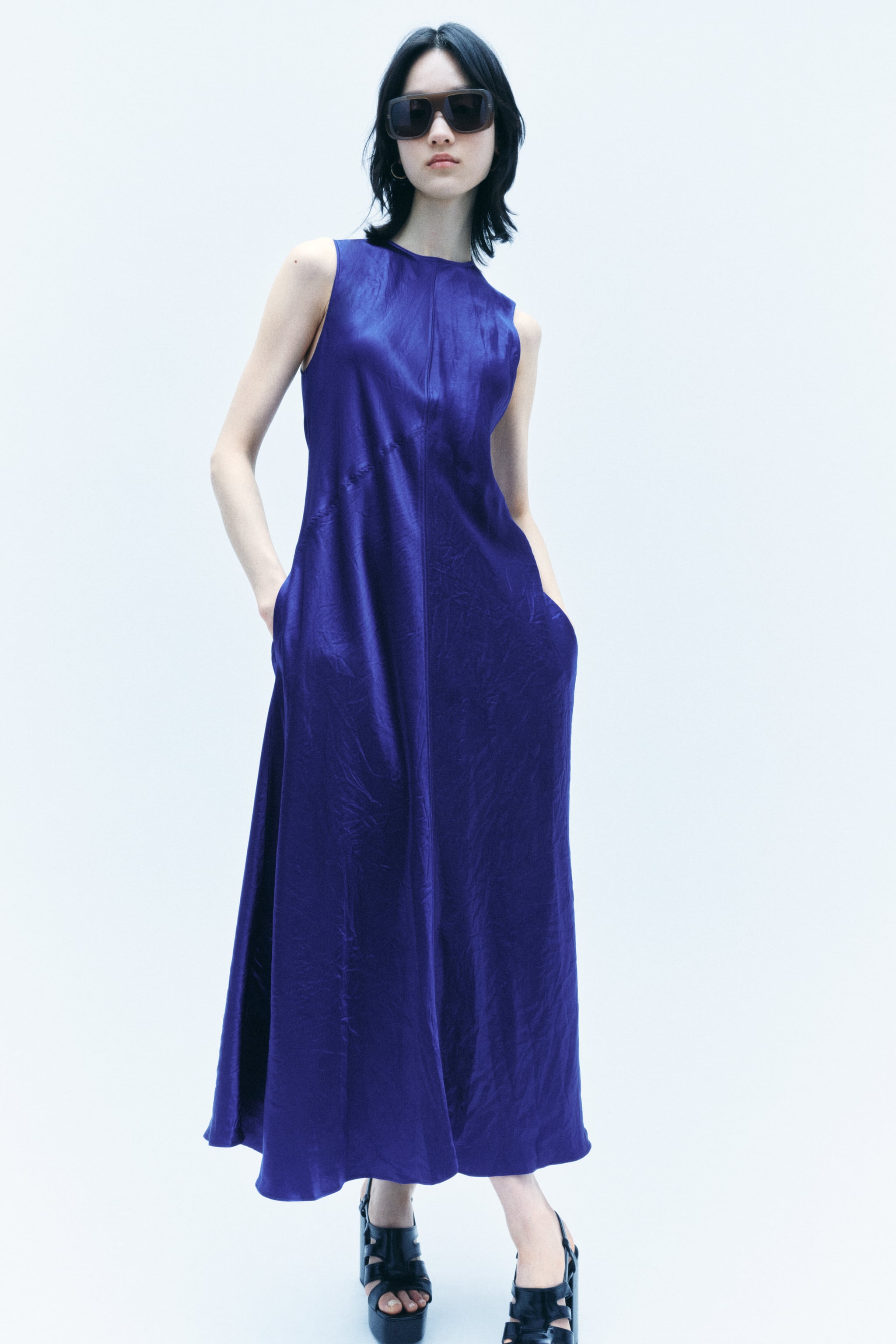 SATIN EFFECT DRESS ZW COLLECTION