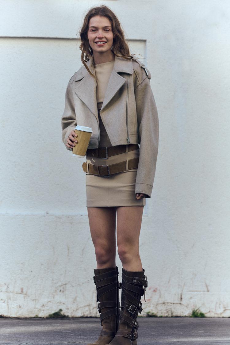 DOUBLE BELTED FITTED DRESS