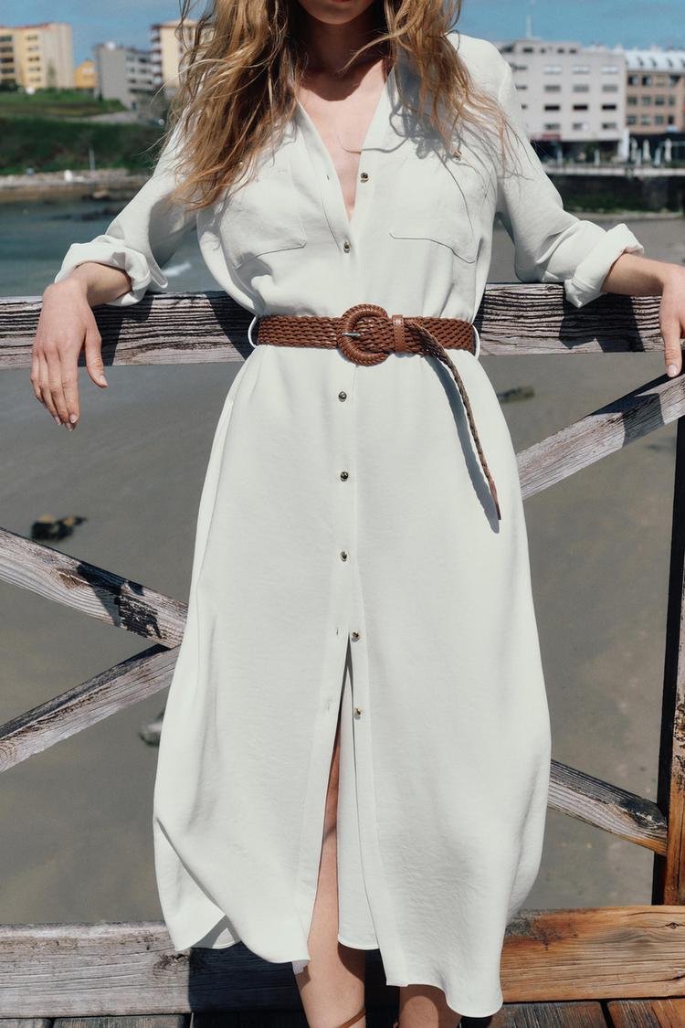 BELTED SHIRTDRESS