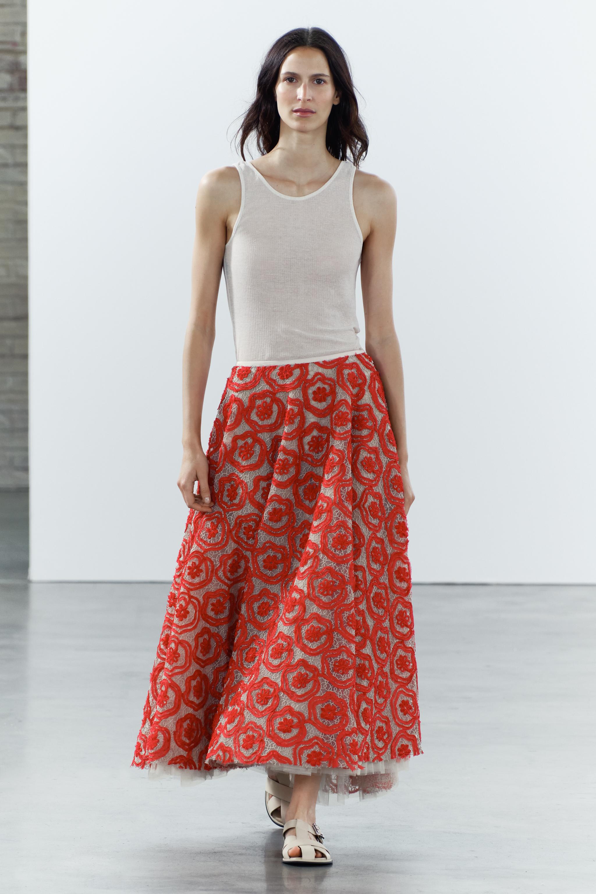 Tulle maxi skirt zara outlet