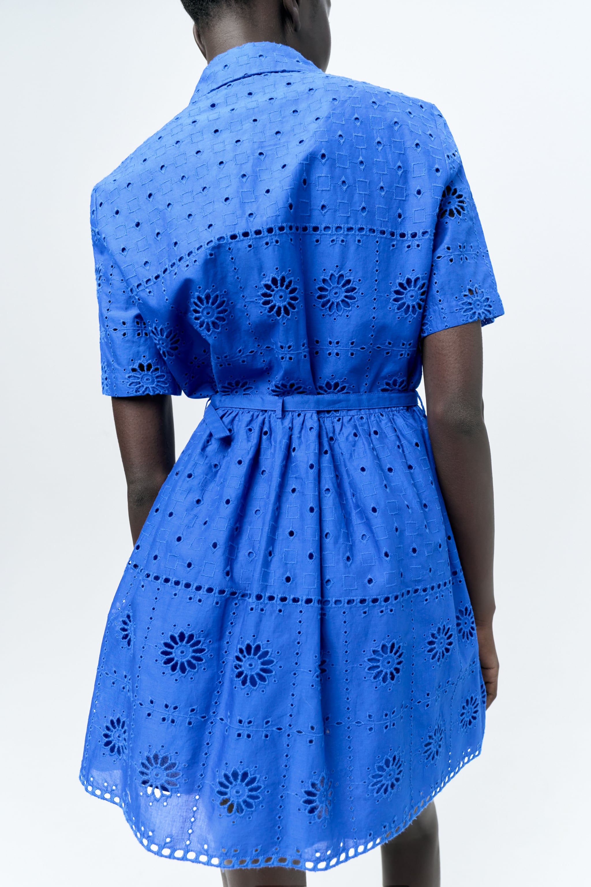 EMBROIDERED EYELET MINI DRESS ZW COLLECTION