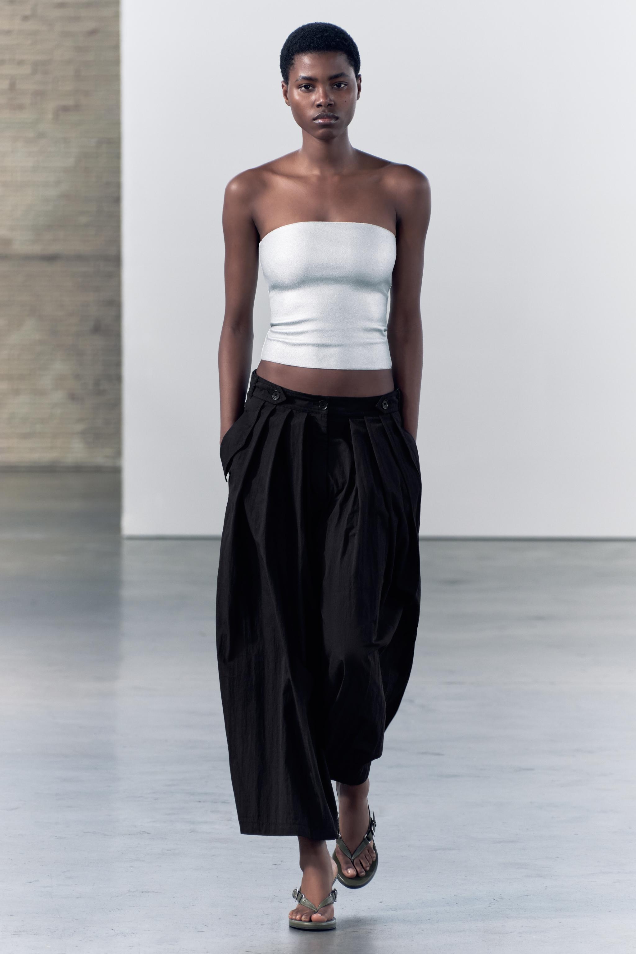 STRETCH KNIT BANDEAU TOP