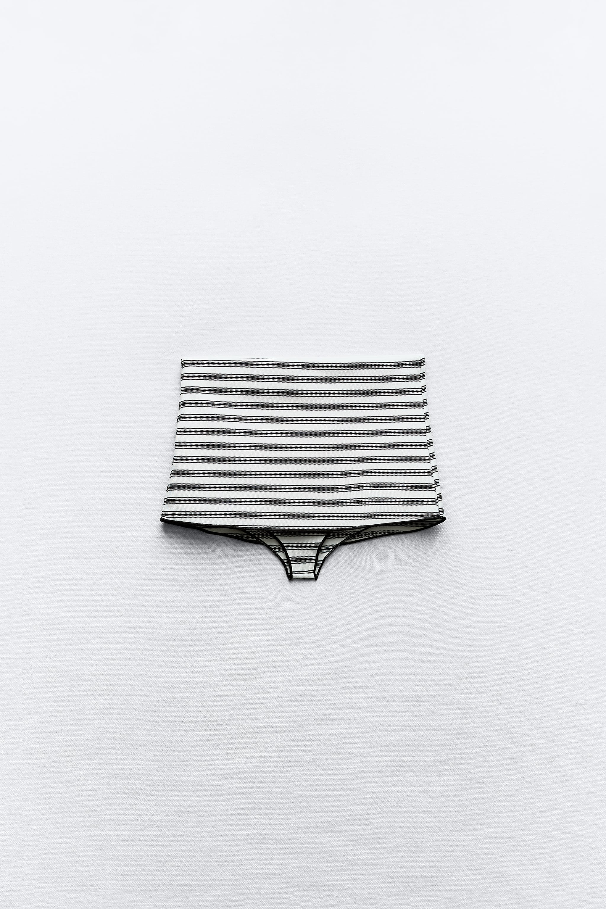 STRIPED STRETCH KNIT HIPSTER PANTIES