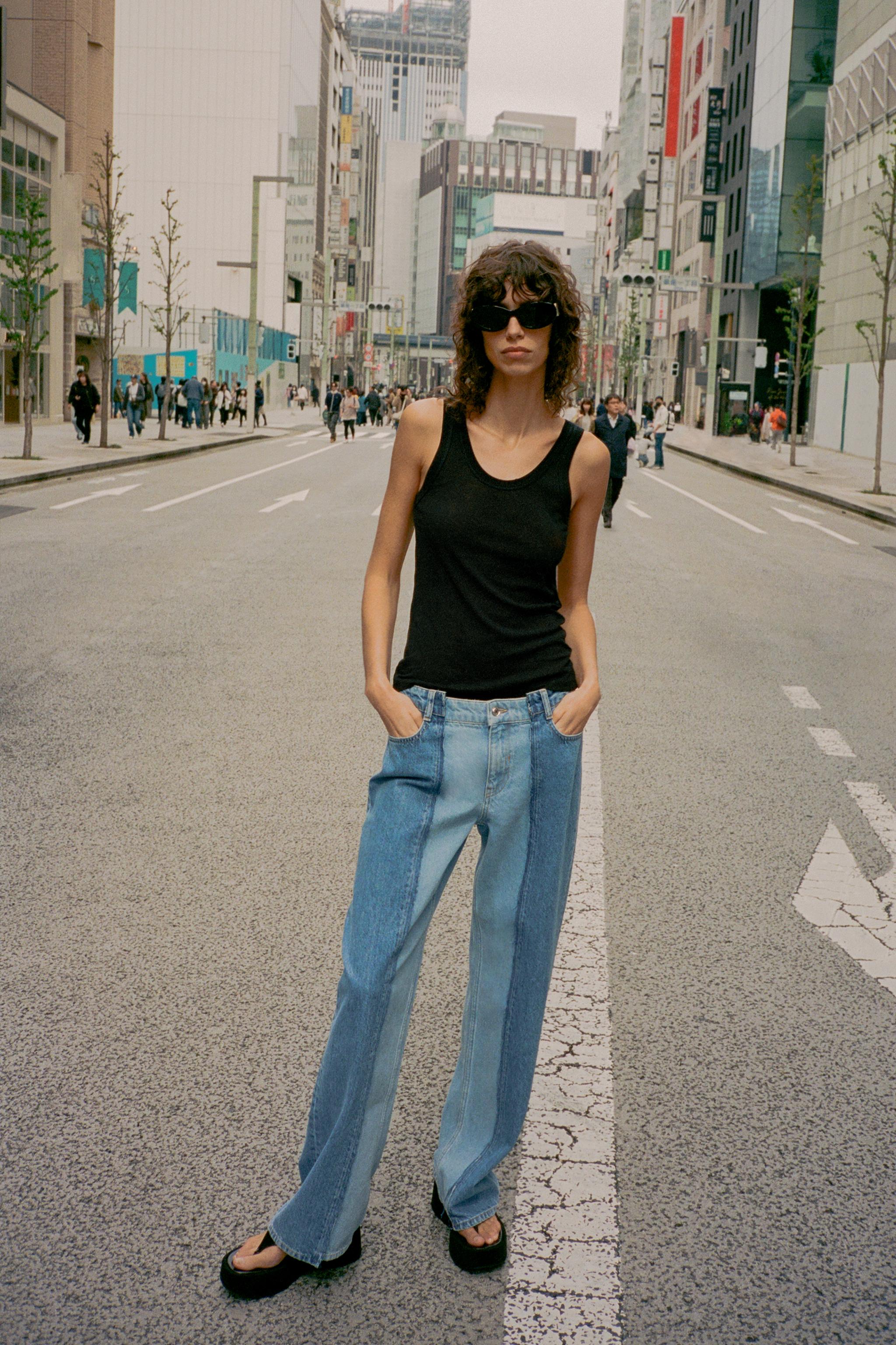 PATCHWORK HIGH WAIST Z1975 STRAIGHT LEG JEANS