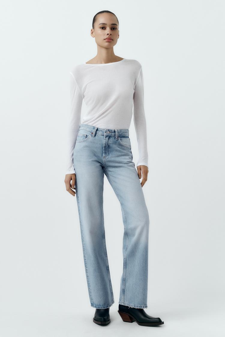 FULL LENGTH TRF MID-RISE WIDE LEG JEANS