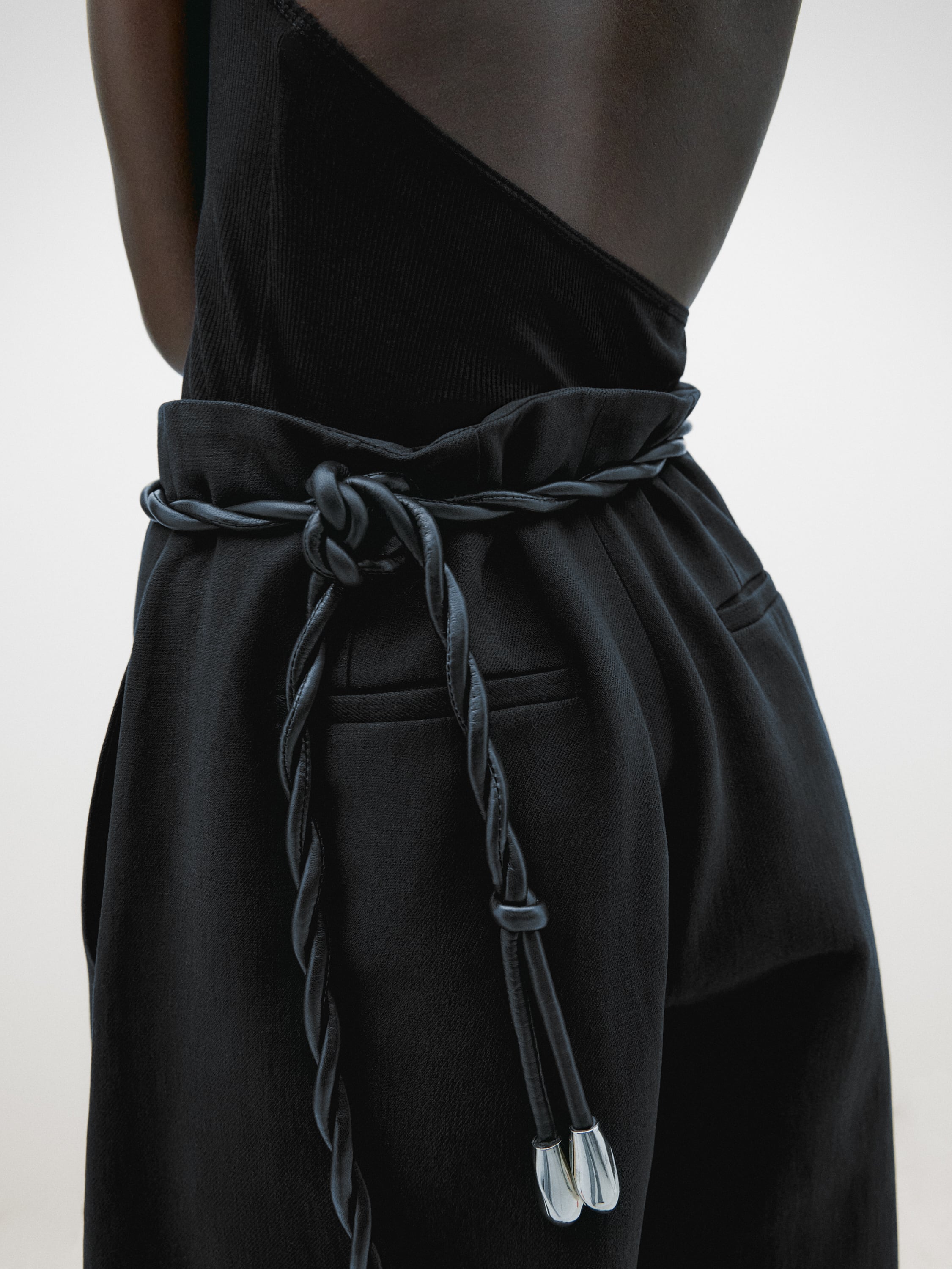 Nappa leather braided cord belt - Limited Edition