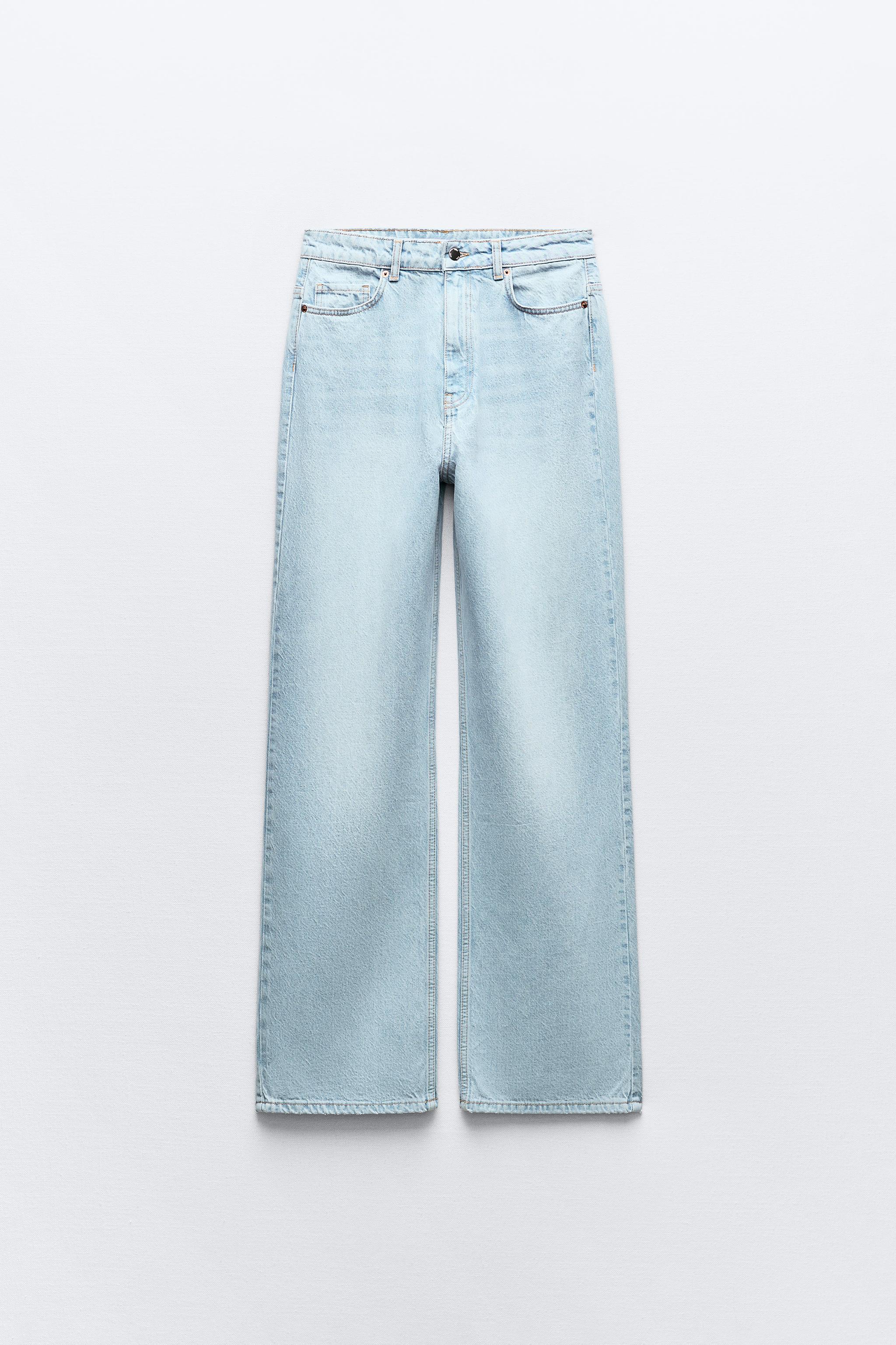 Zara HIGH-WAISTED FULL LENGTH Z1975 STRAIGHT LEG JEANS