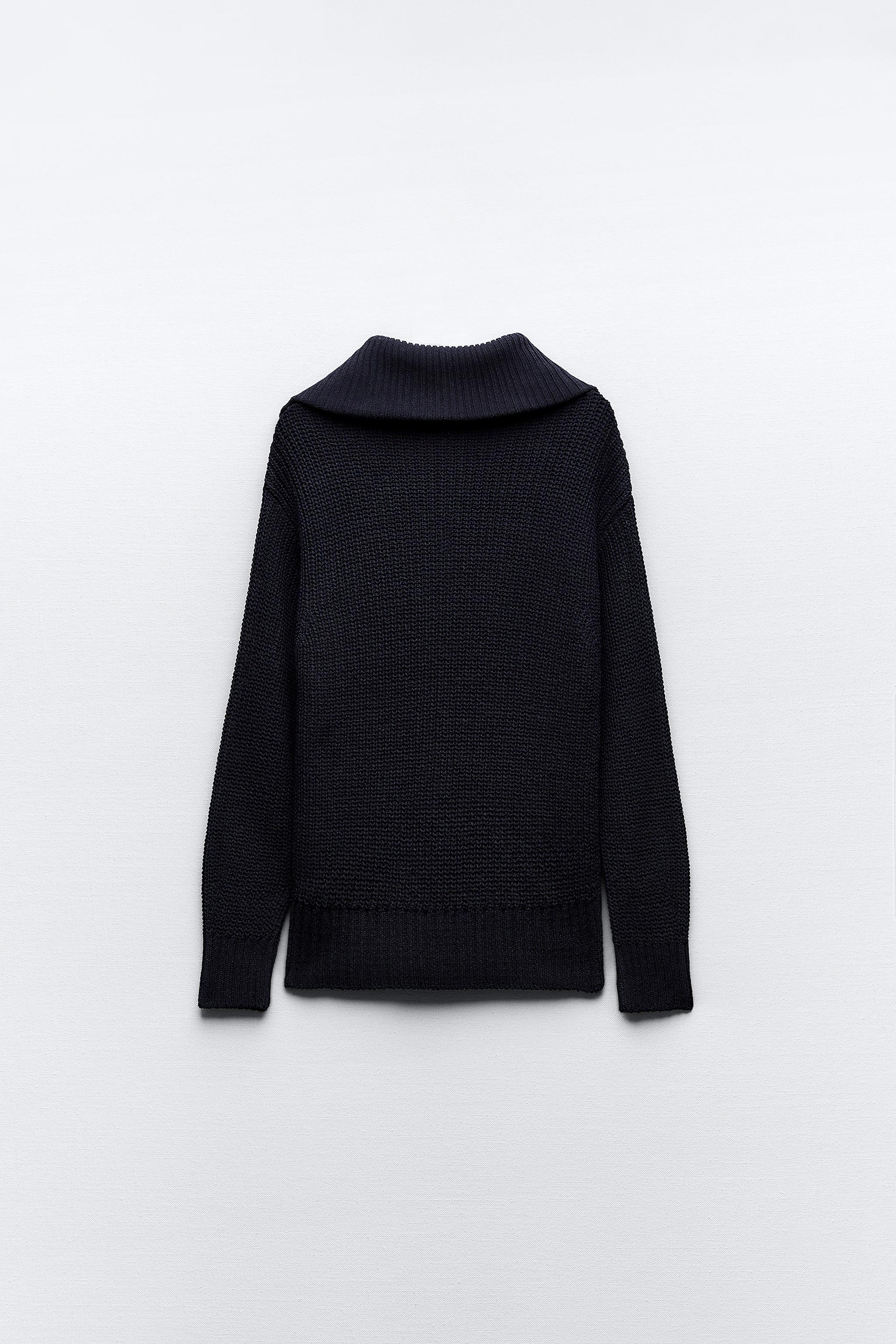 QUARTER ZIP KNIT SWEATER