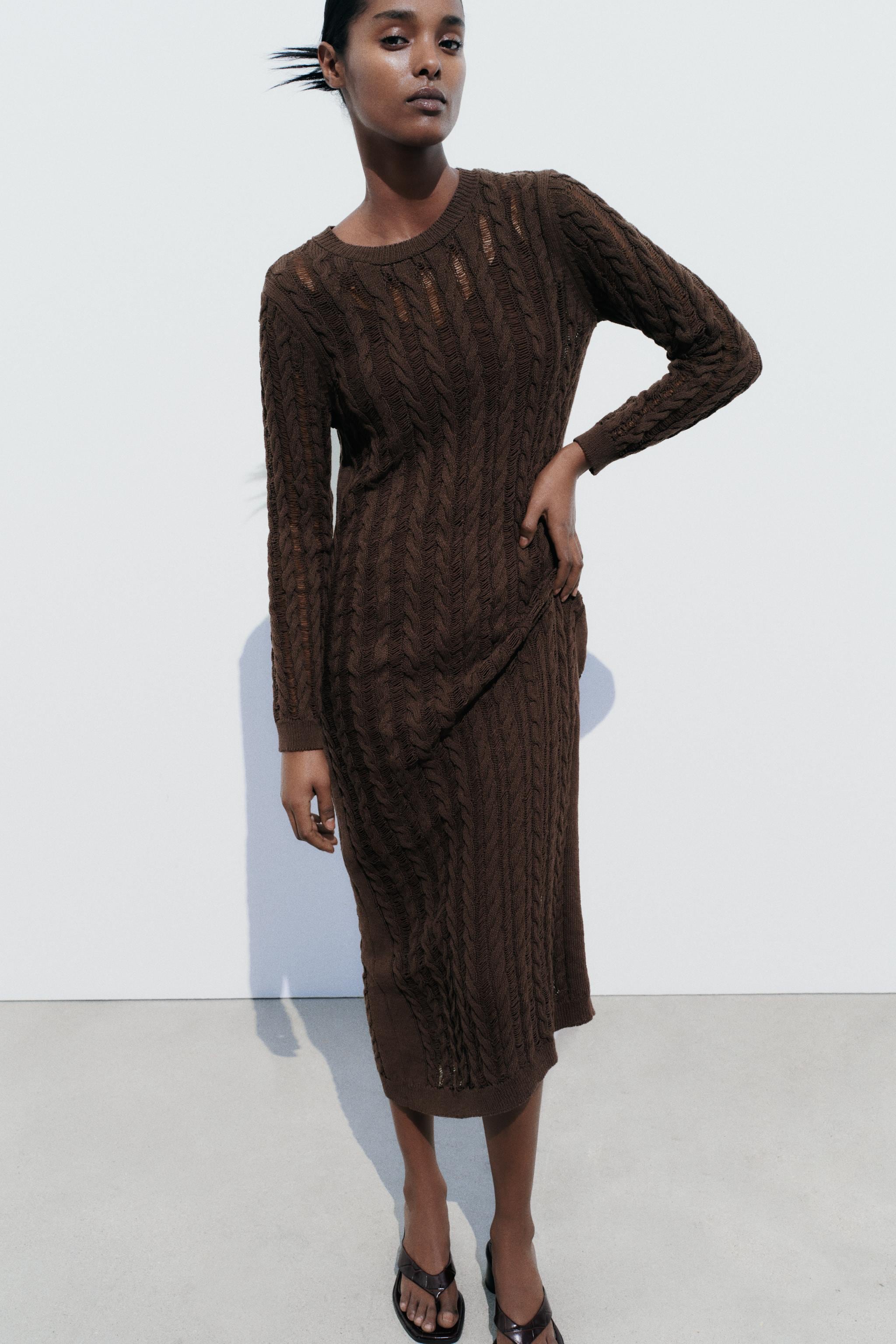 CABLE-KNIT DRESS