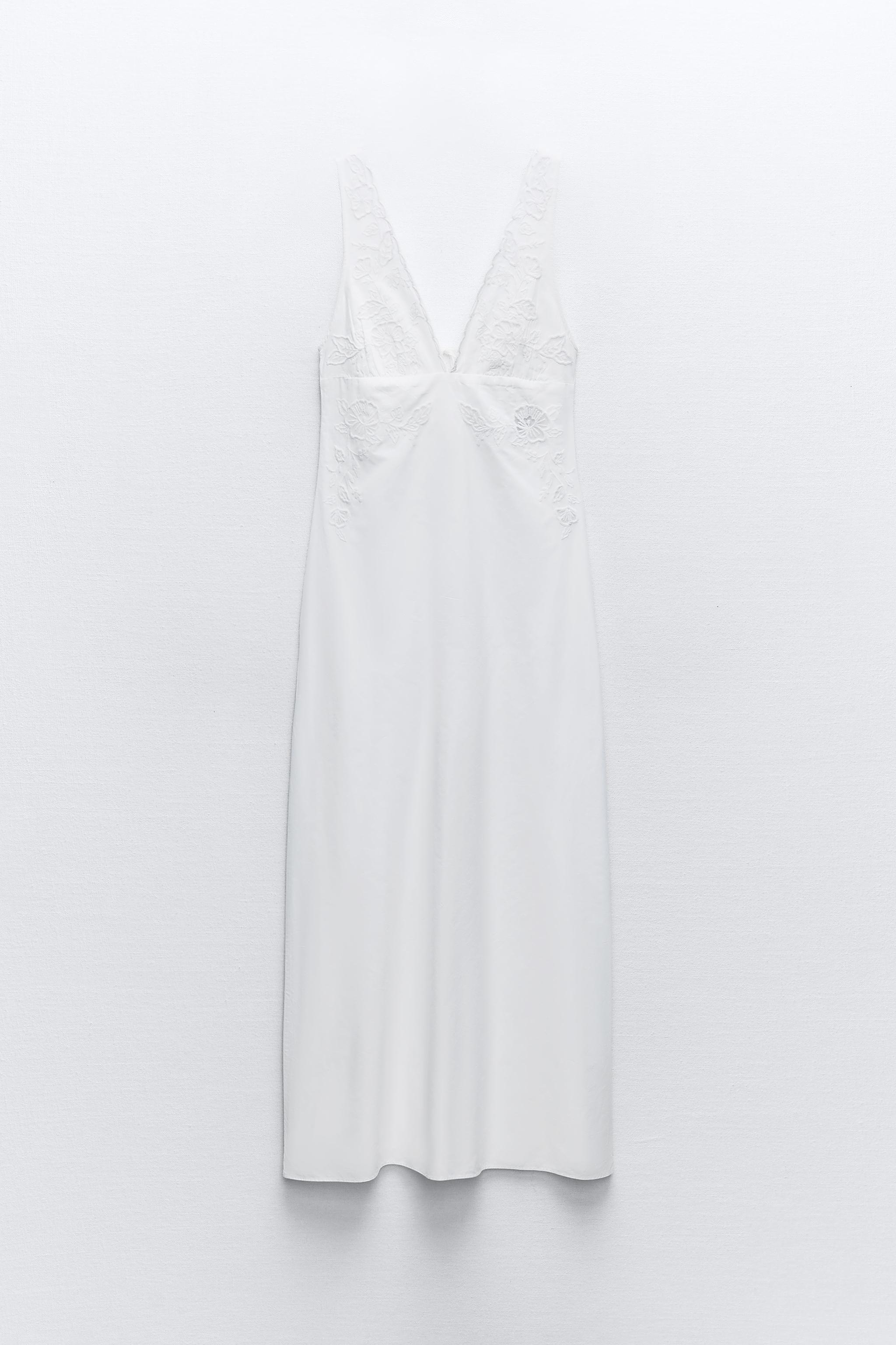 floral poplin lace midi dress Compare FLORAL POPLIN LACE MIDI DRESS