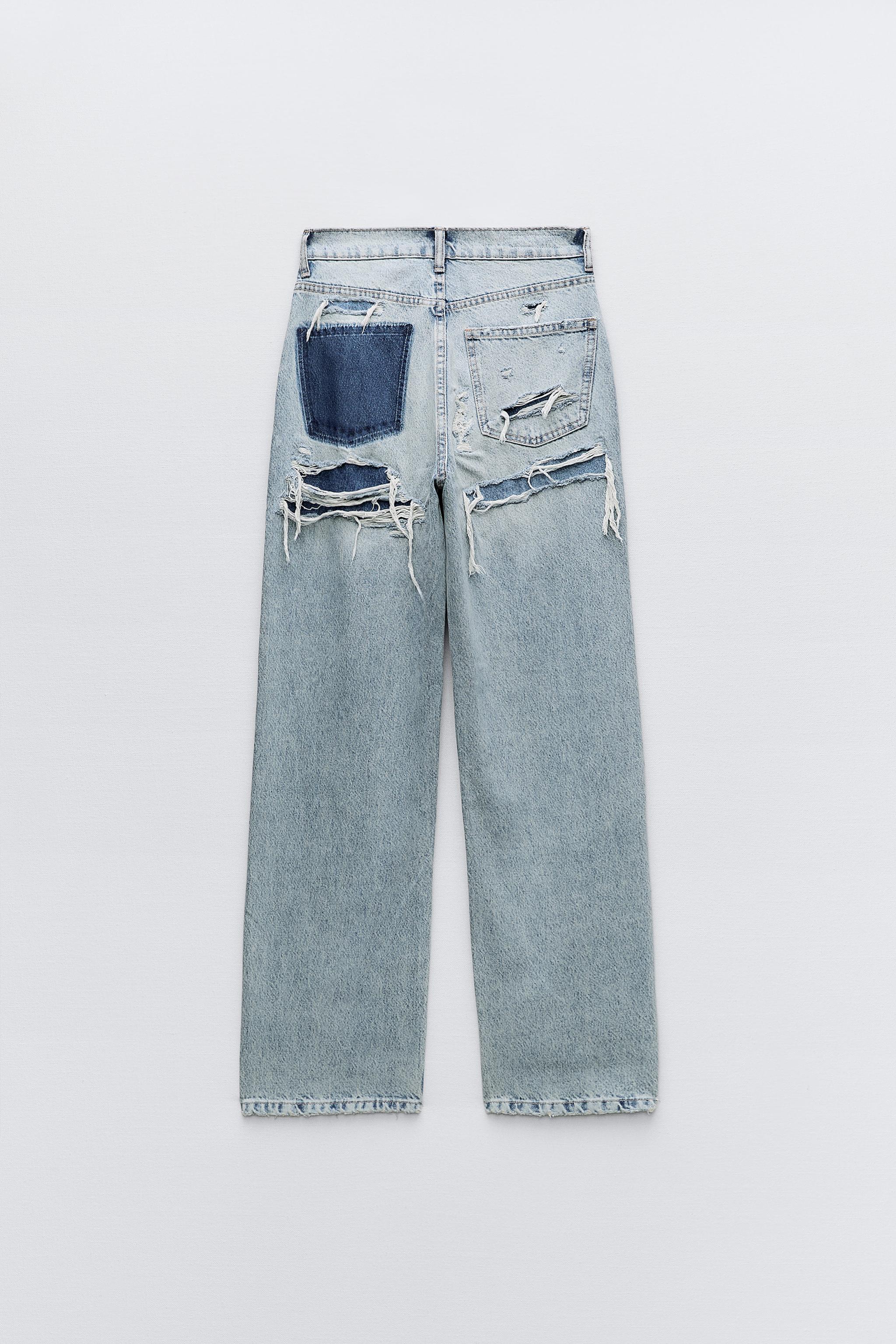 Zara TRF RIPPED BAGGY JEANS | Mall of America®
