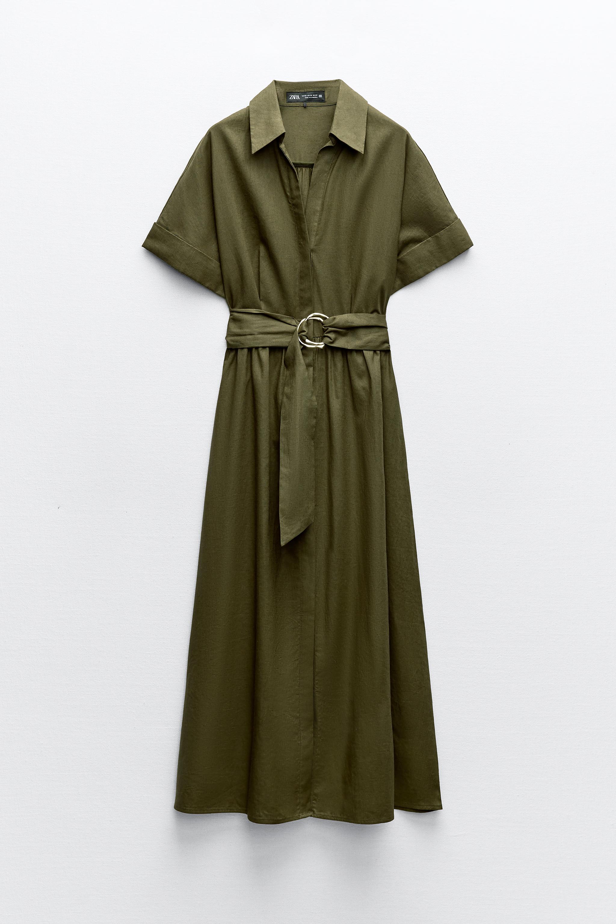 Compare LINEN BLEND MIDI SHIRTDRESS | Bayshore Shopping Centre